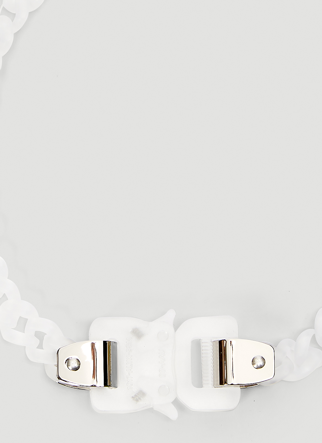 1017 ALYX 9SM Men's Transparent Buckle Chain Necklace in White | LN-CC