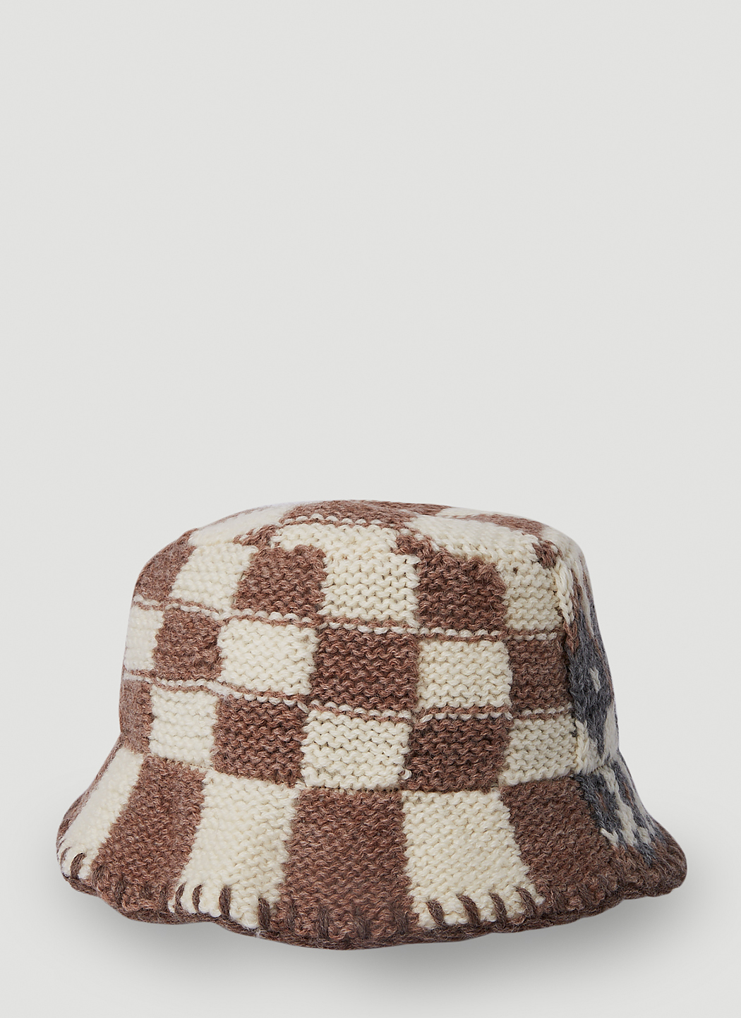 Patchwork Knit Bucket Hat