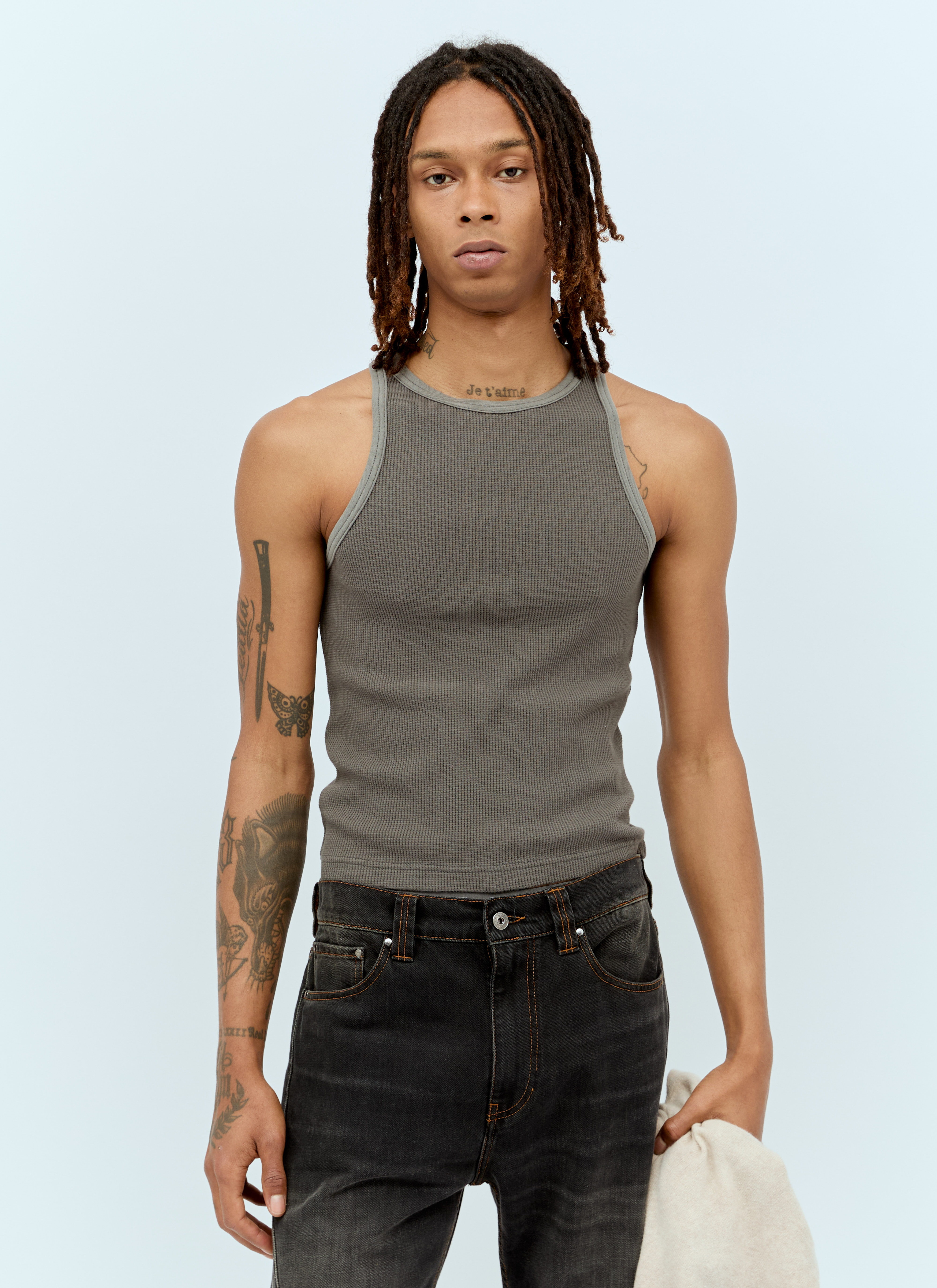 Acne Studios Men's' Waffle Tank Top in Grey | LN-CC®