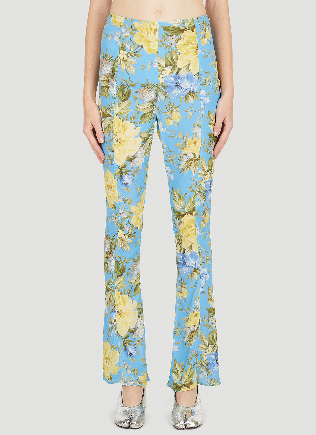 Floral Print Flared Pants