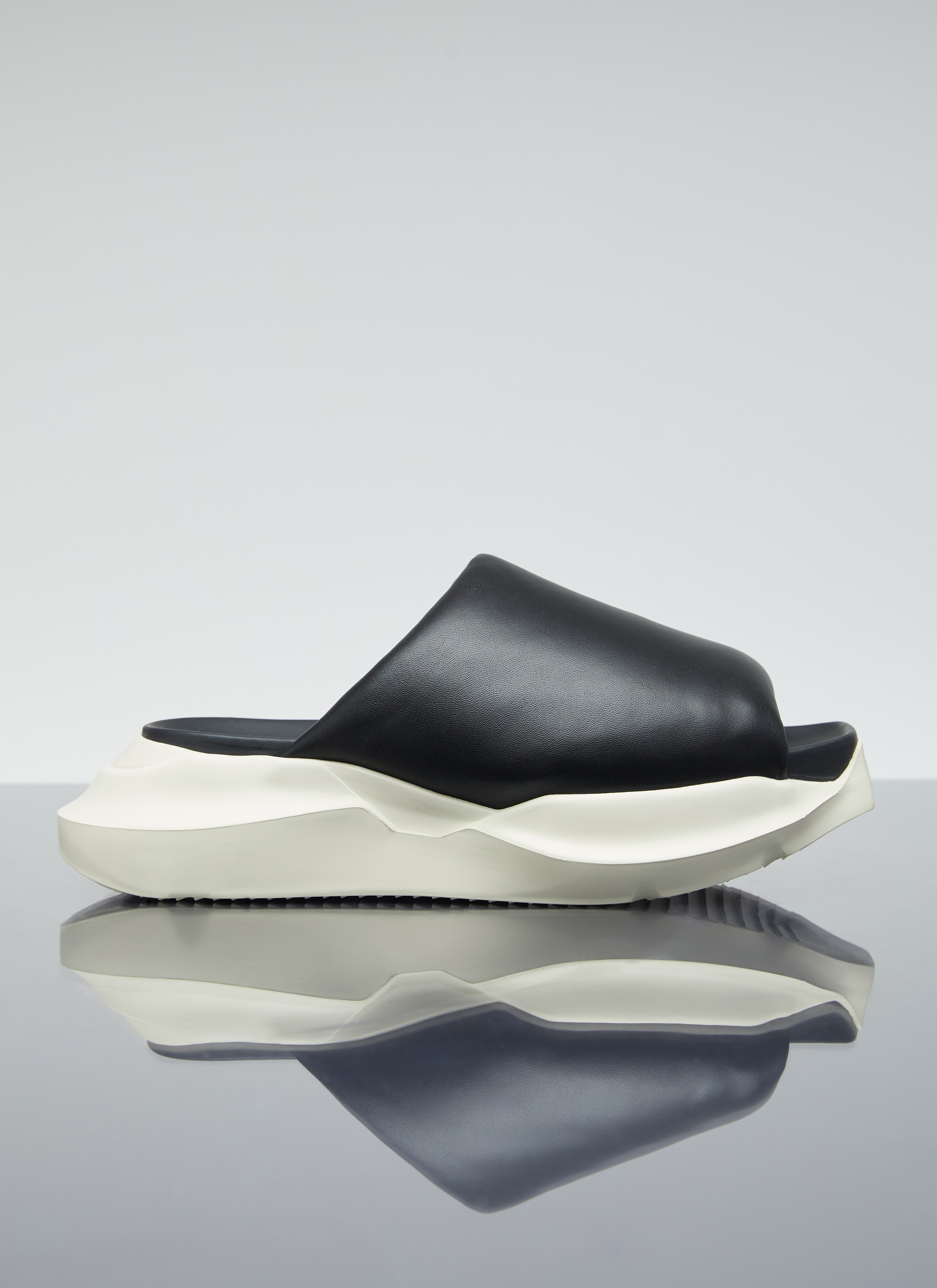 靴 Rick Owens rick owensGeth Puffer 42 Black Rick Owens Geth Puffer Slides | SVD