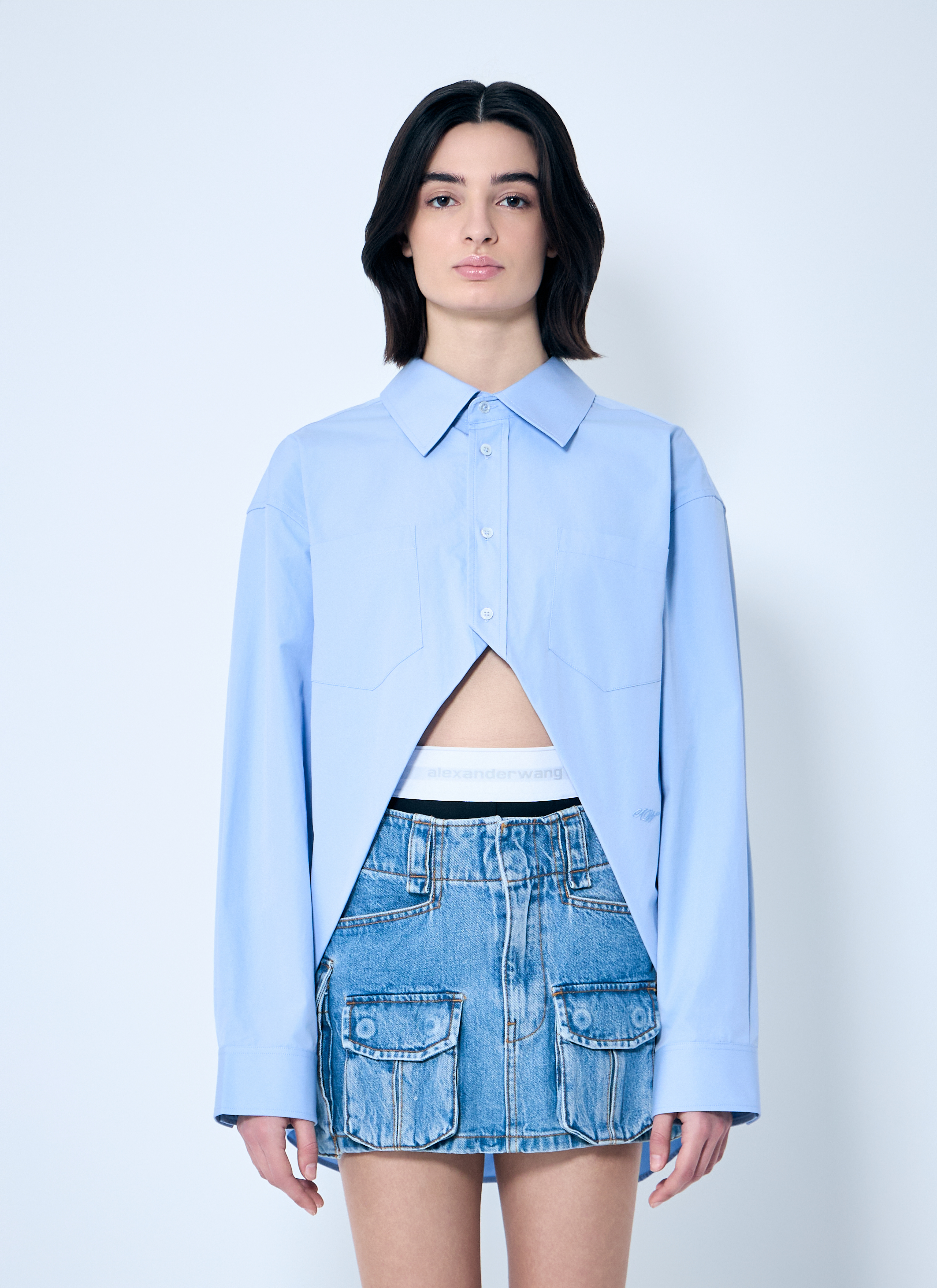 Alexander Wang Women's' Pull-Back Cut-Out Shirt in White | LN-CC®