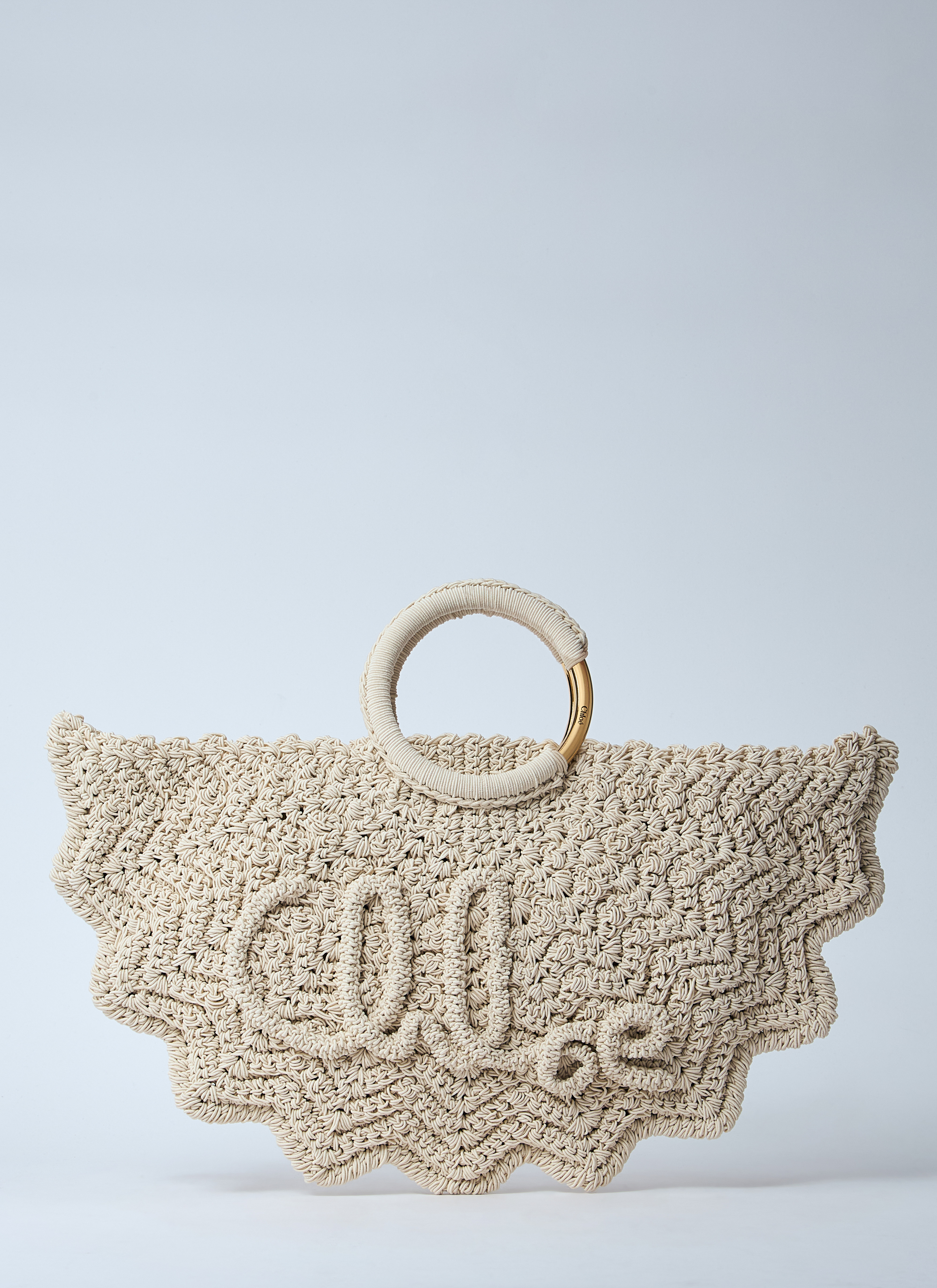 Chloé Women's' Small Bracelet Paravent Crochet Tote Bag in