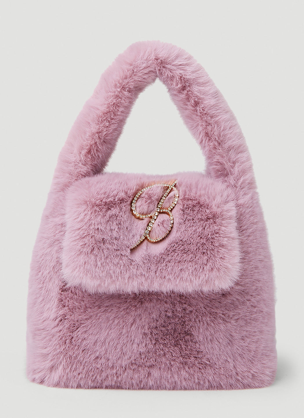 Crystal B Faux Fur Handbag