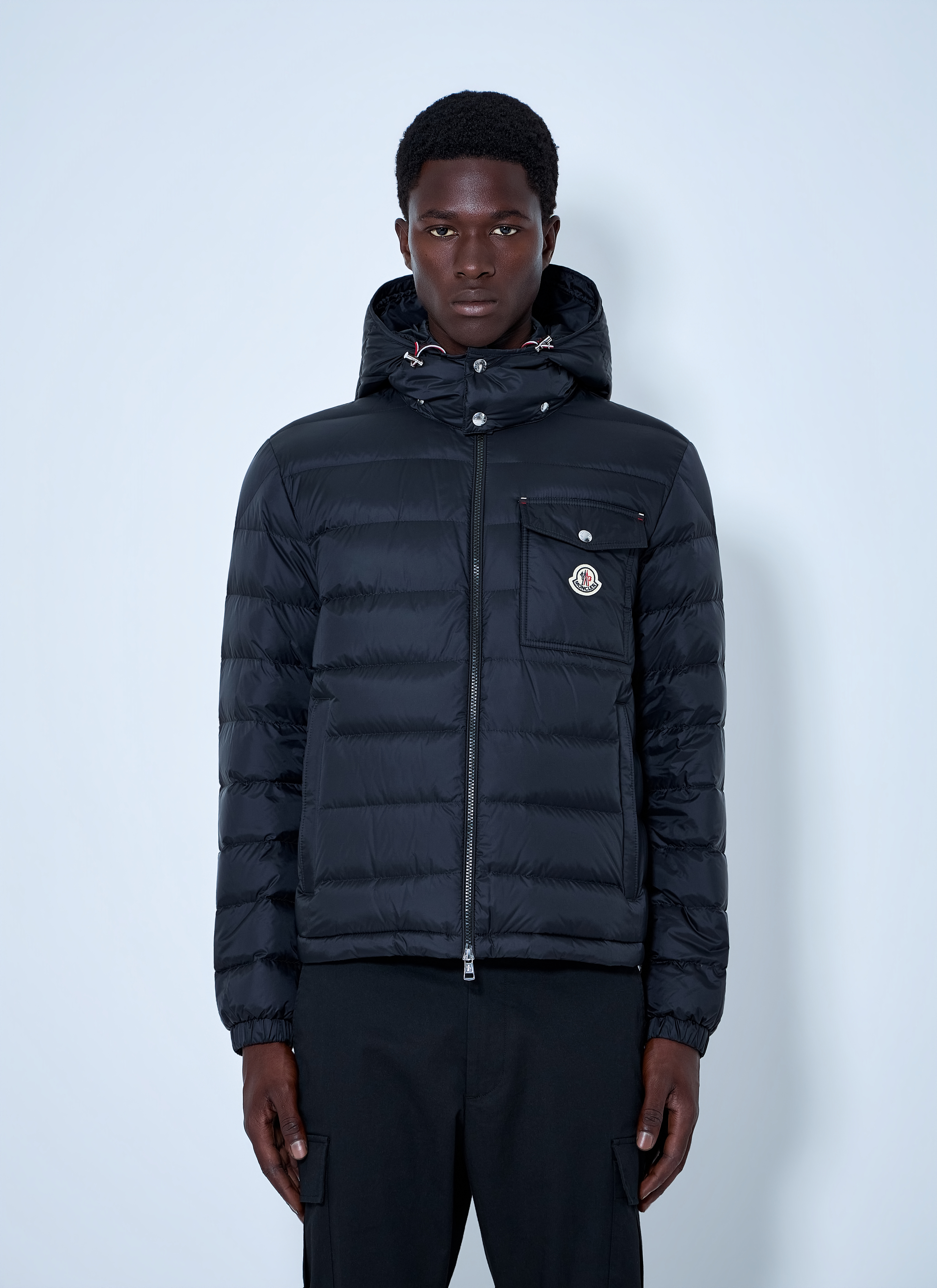 Moncler Men's Black Verith Hooded Short Down Jacket - Man Jackets 3