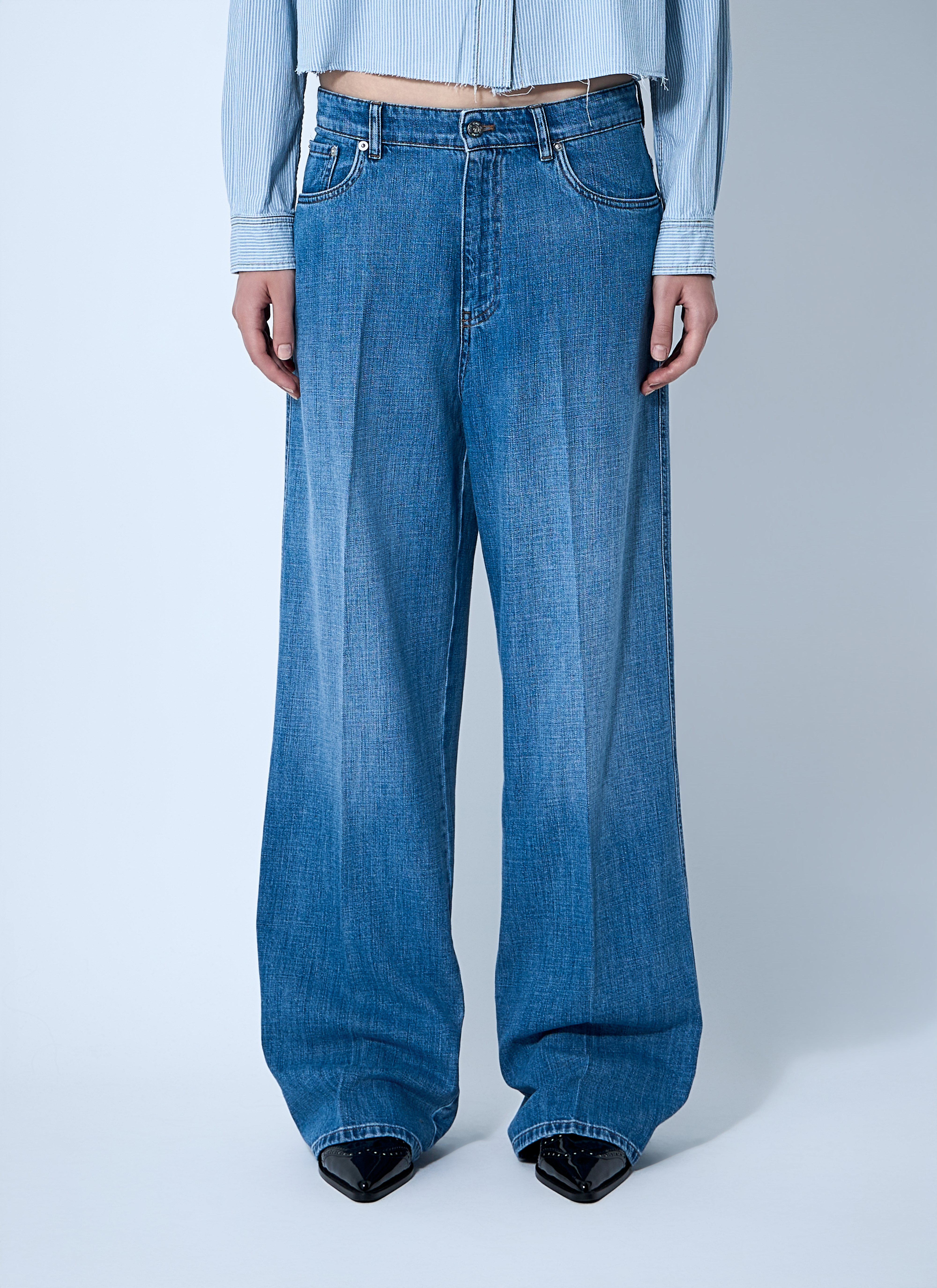 Miu Miu Women's' Logo Motif Jeans in Denim | LN-CC®