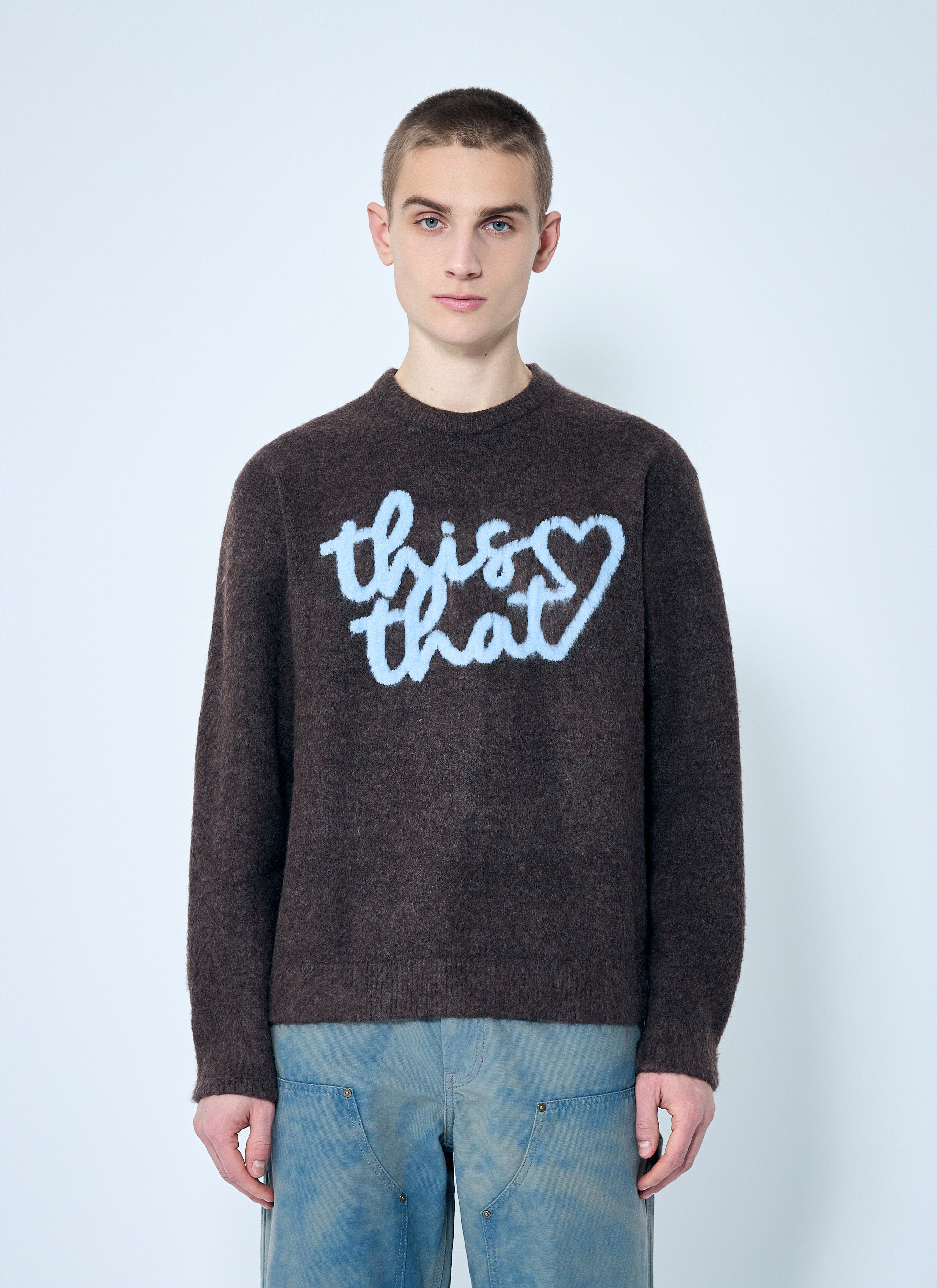 thisisneverthat® メンズ ハート ロゴニットセーター の