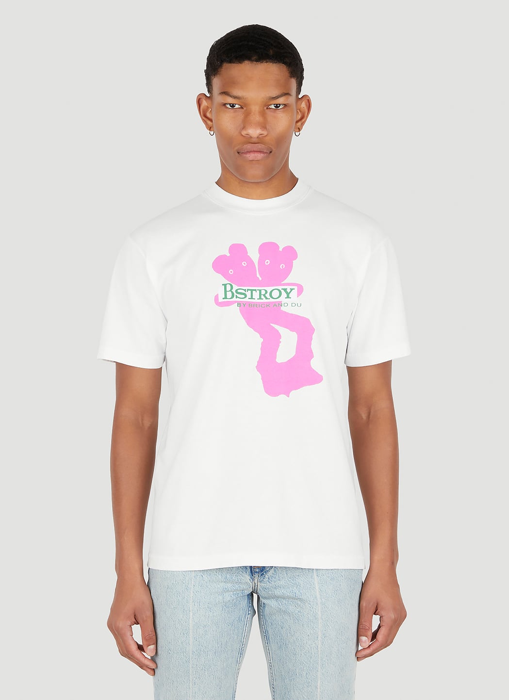 Bstroy Teddy (B).ear T-Shirt in White | LN-CC