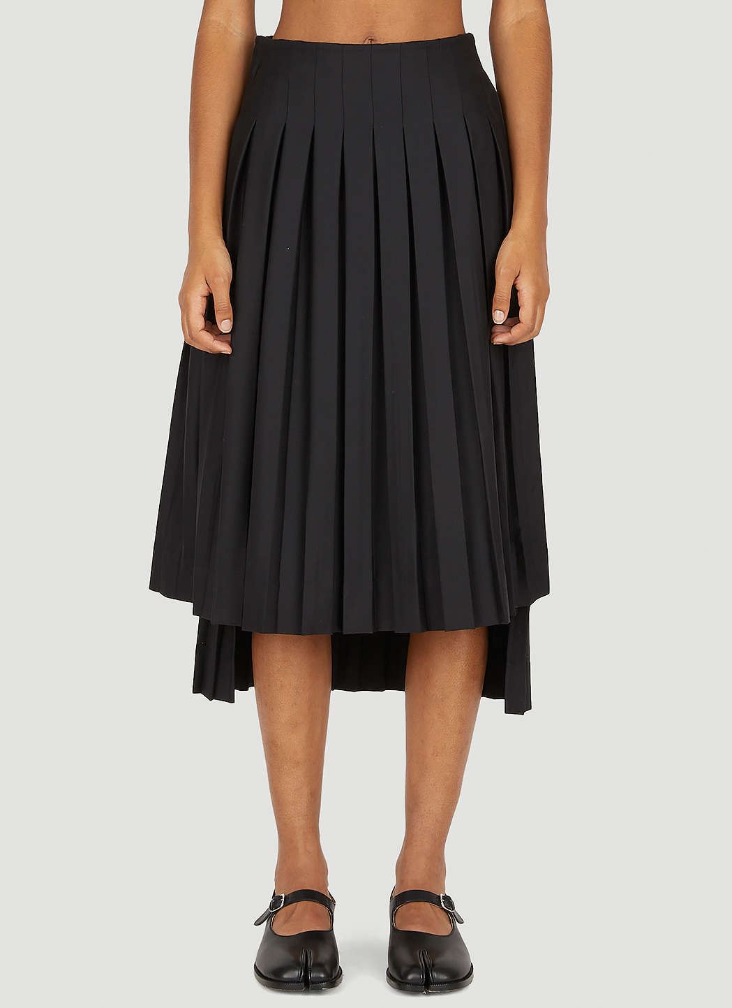 Pleated Apron Skirt