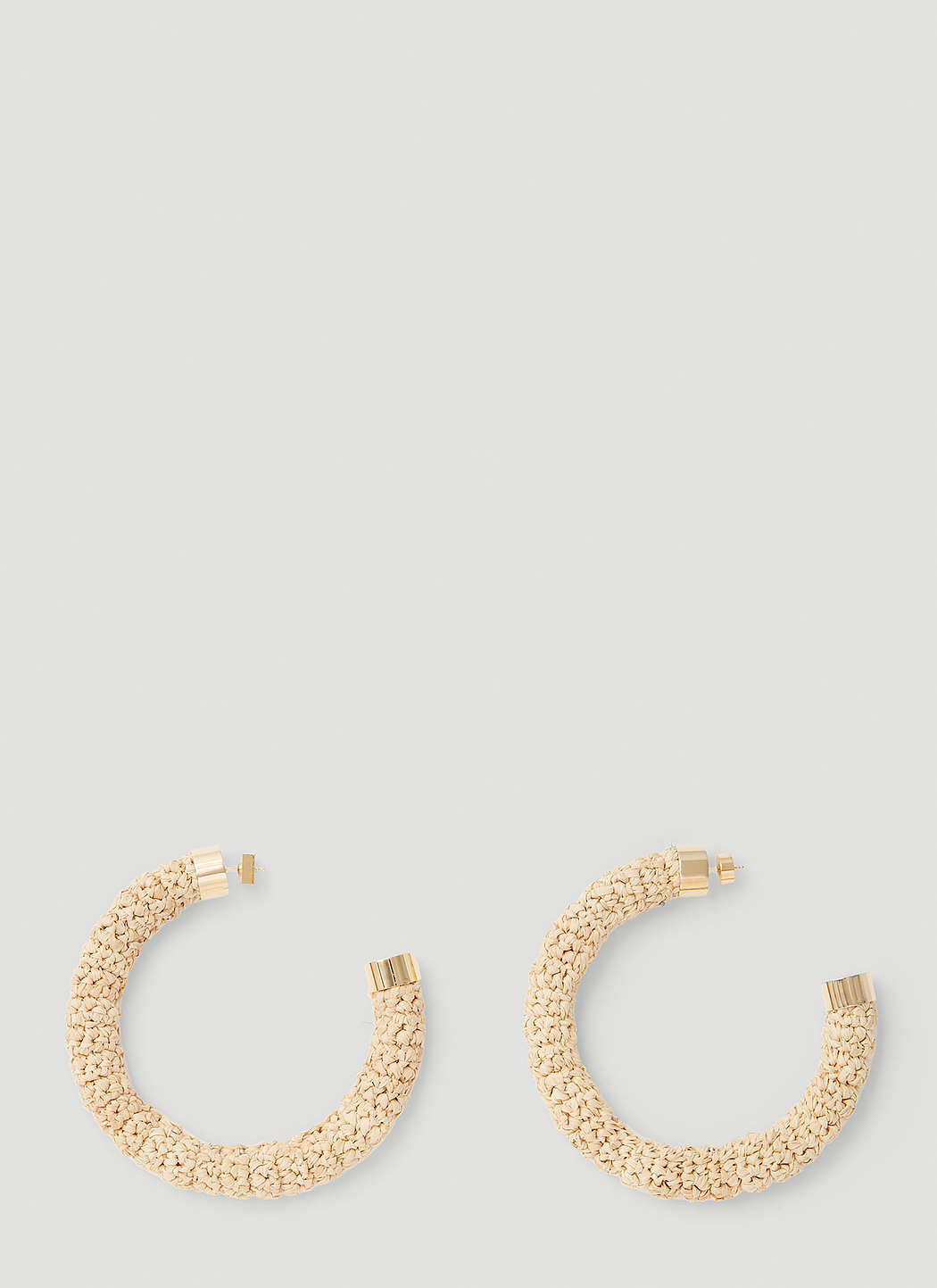 Les Creoles Raphia Hoop Earrings