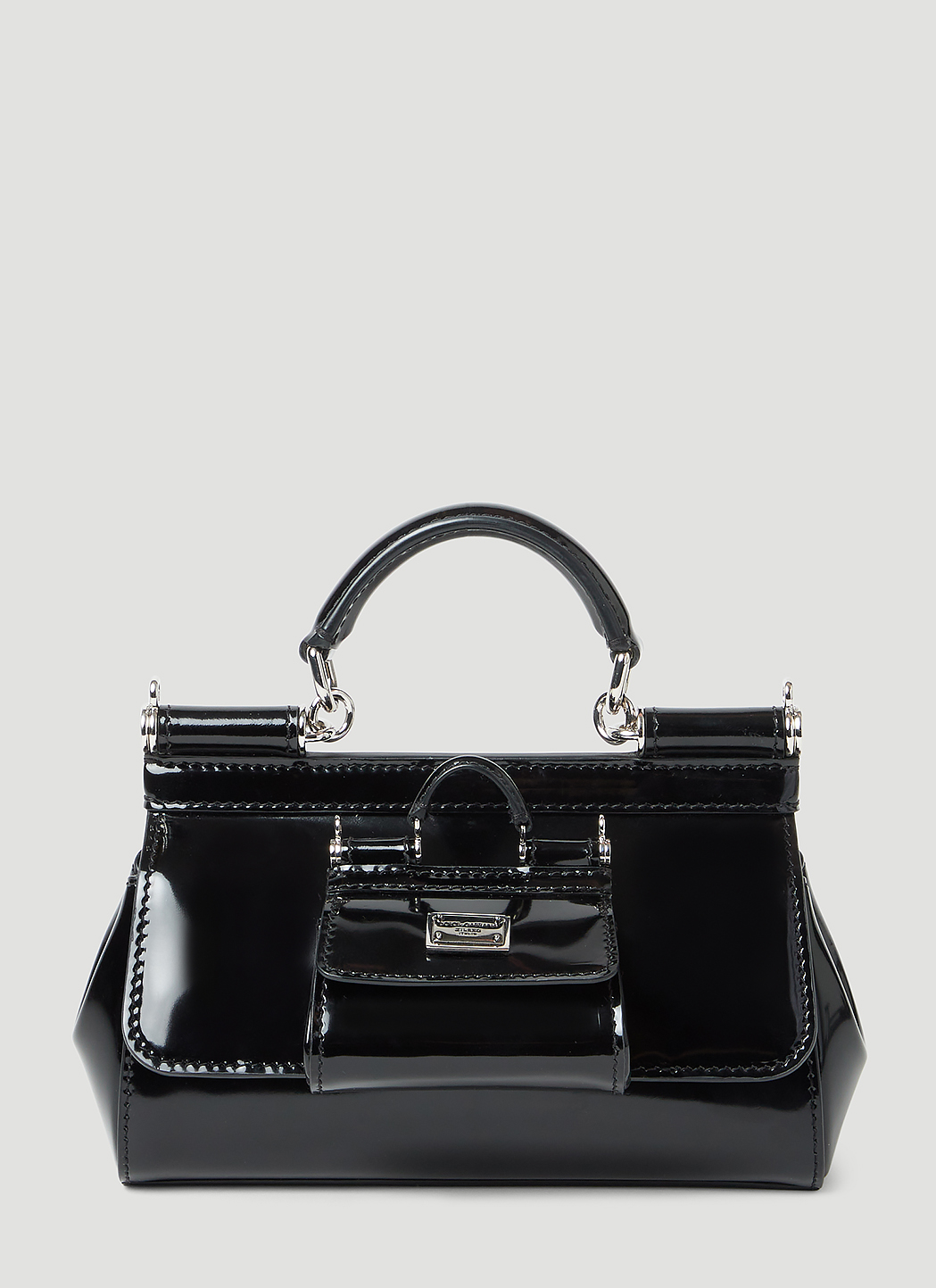 Dolce & Gabbana Small Kim Sicily Clear Handbag Black