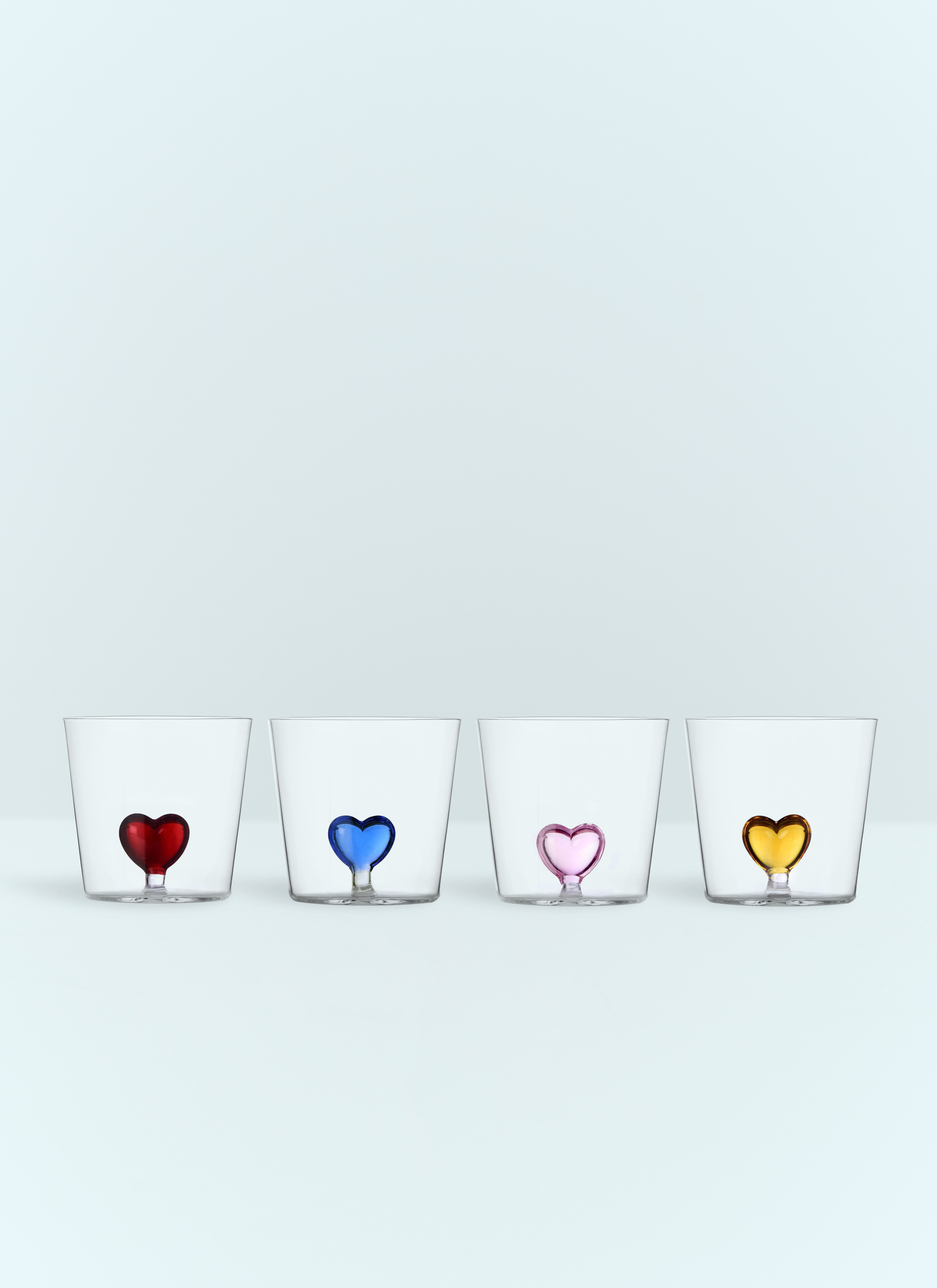 Ichendorf Milano Unisex Multicolour Set Of Four Cuore Tumblers - Glassware One Size