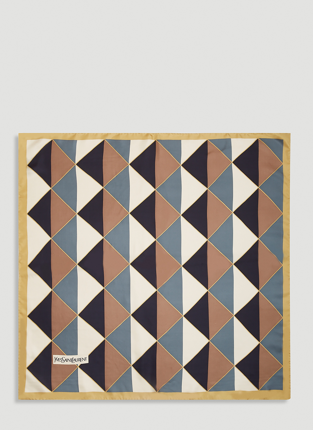 Striped Triangle Silk Scarf