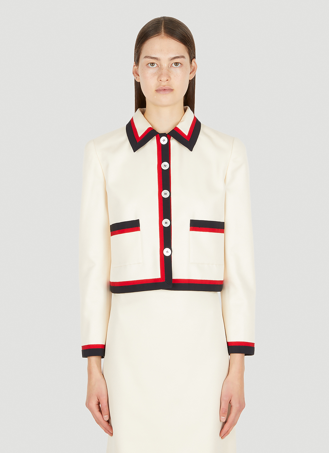 Stripe Trim Suit Jacket