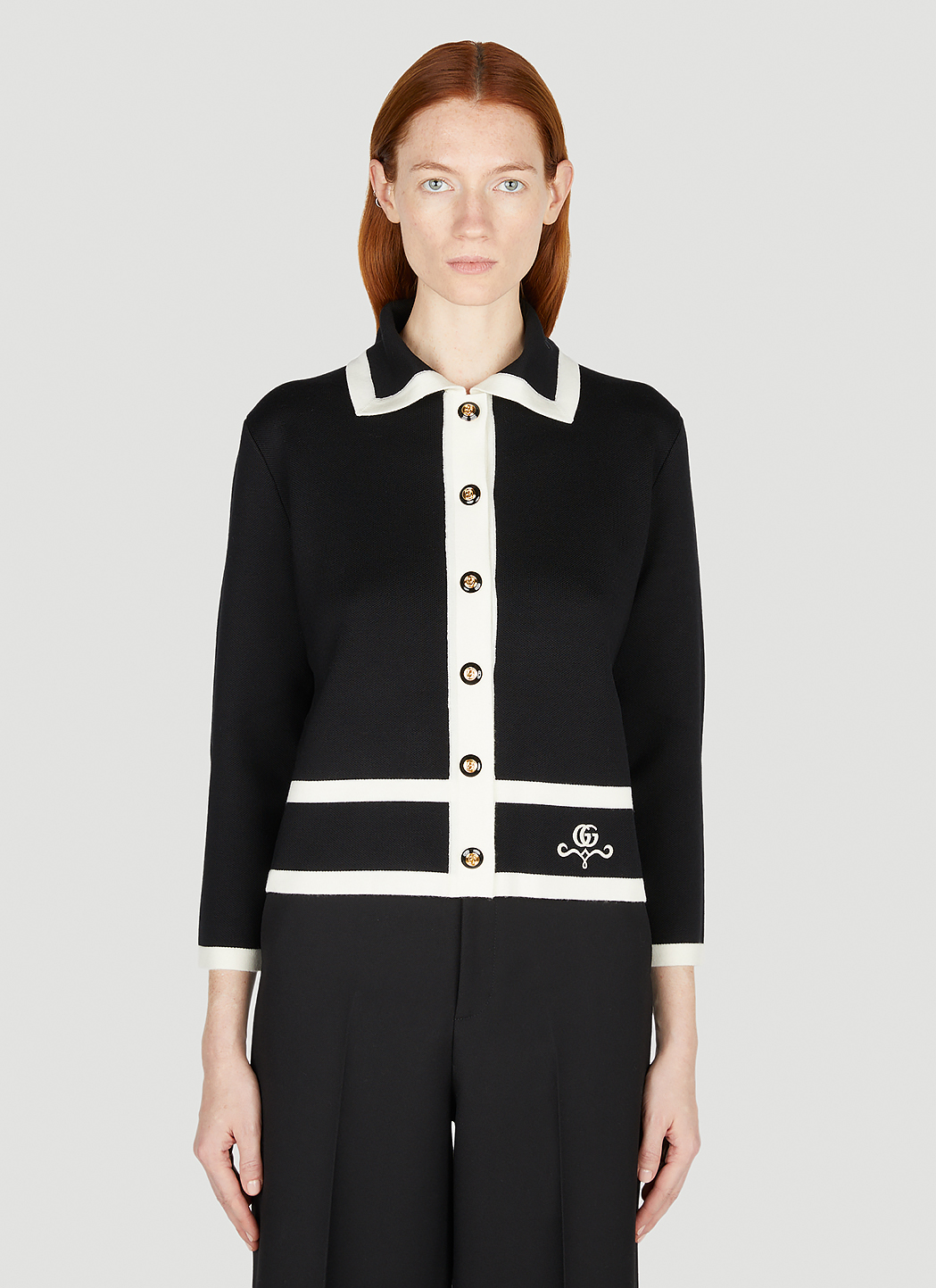 Contrast Trim Cardigan