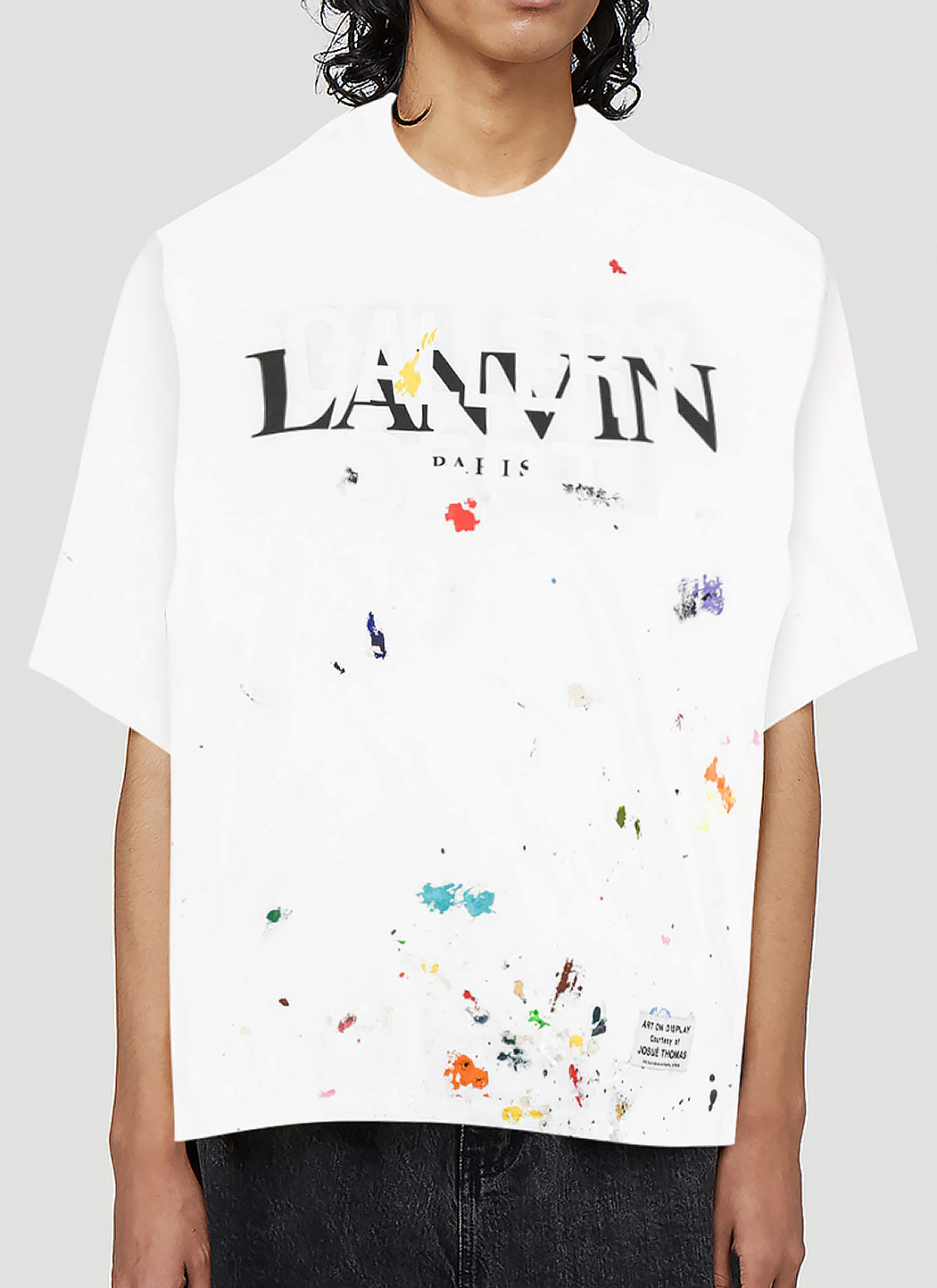 Lanvin X Gallery Dept. Men's Splatter T-Shirt in White | LN-CC