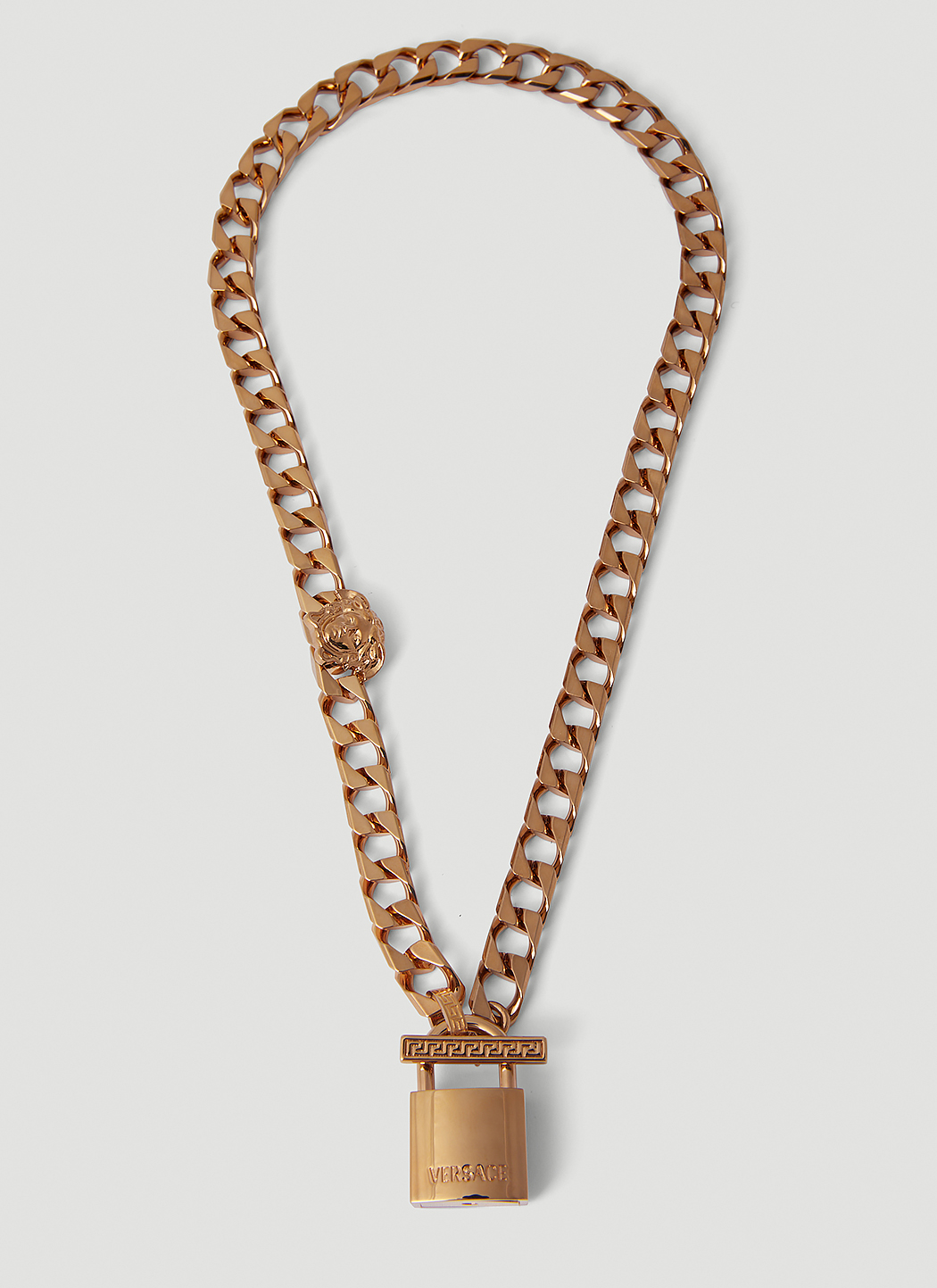 Logo Engraved Lock Necklace