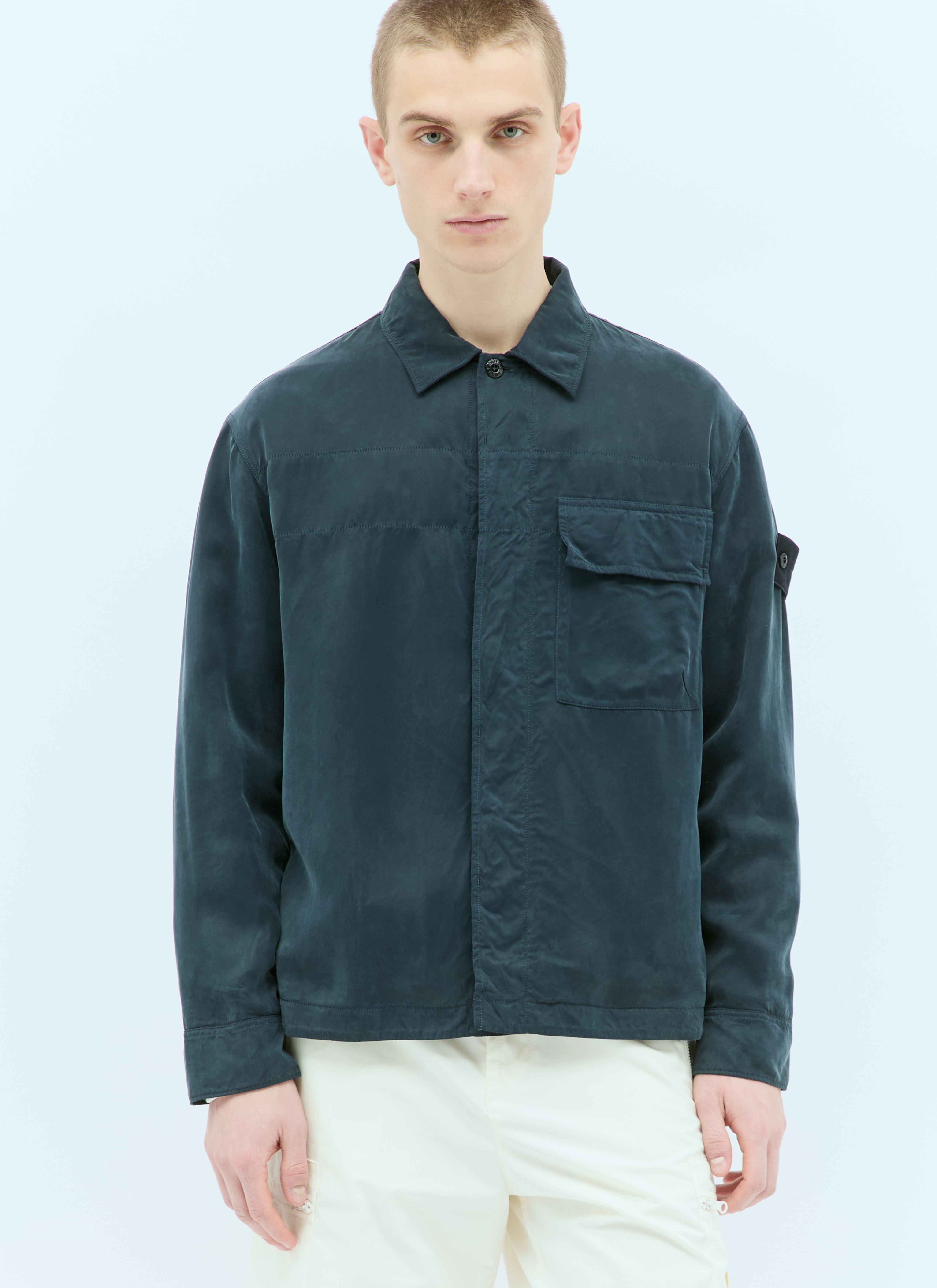 Stone Island Men's' Ghost Overshirt in Navy | LN-CC®