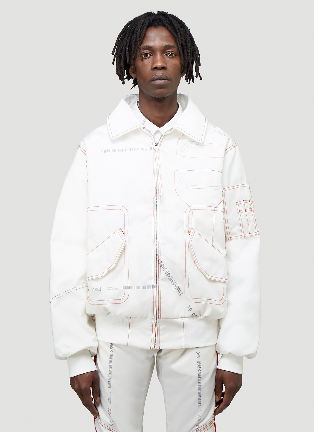 KANGHYUK Men's Readymade Airbag Bomber Jacket in White LNCC
