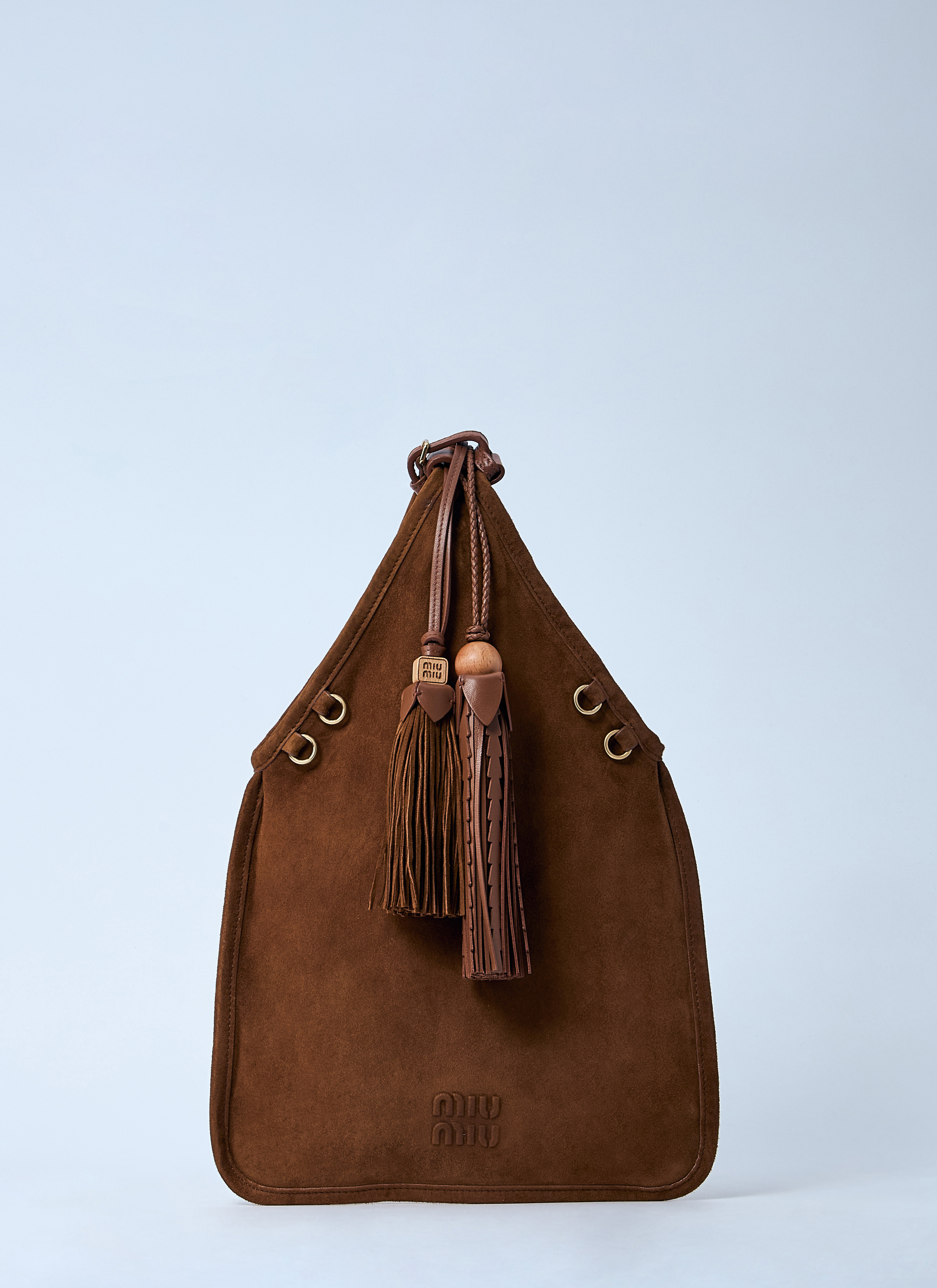 Miu Miu Miu Miu Suede Handbag With Tassels