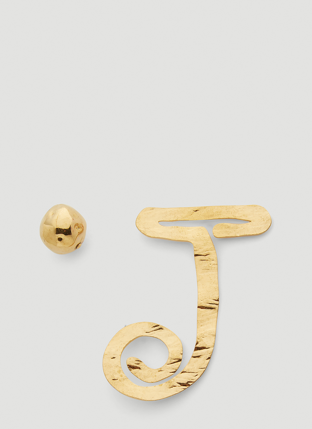 Jacquemus La Boucle J Earrings in Gold | LN-CC