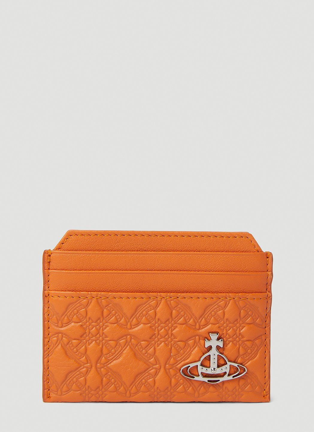 ■Vivienne Westwood■ Business Card Holder Orange 5115002DWS Vivienne Westwood Embossed Cardholder in Orange | LN-CC
