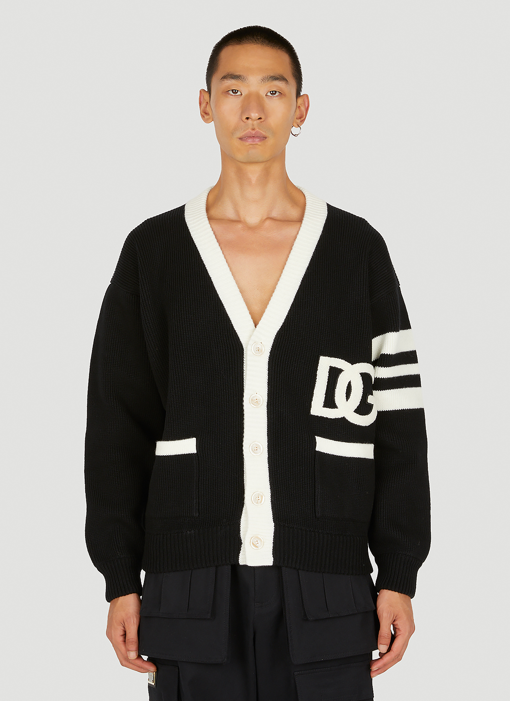 Dolce&Gabbana Logo Intarsia Cardigan