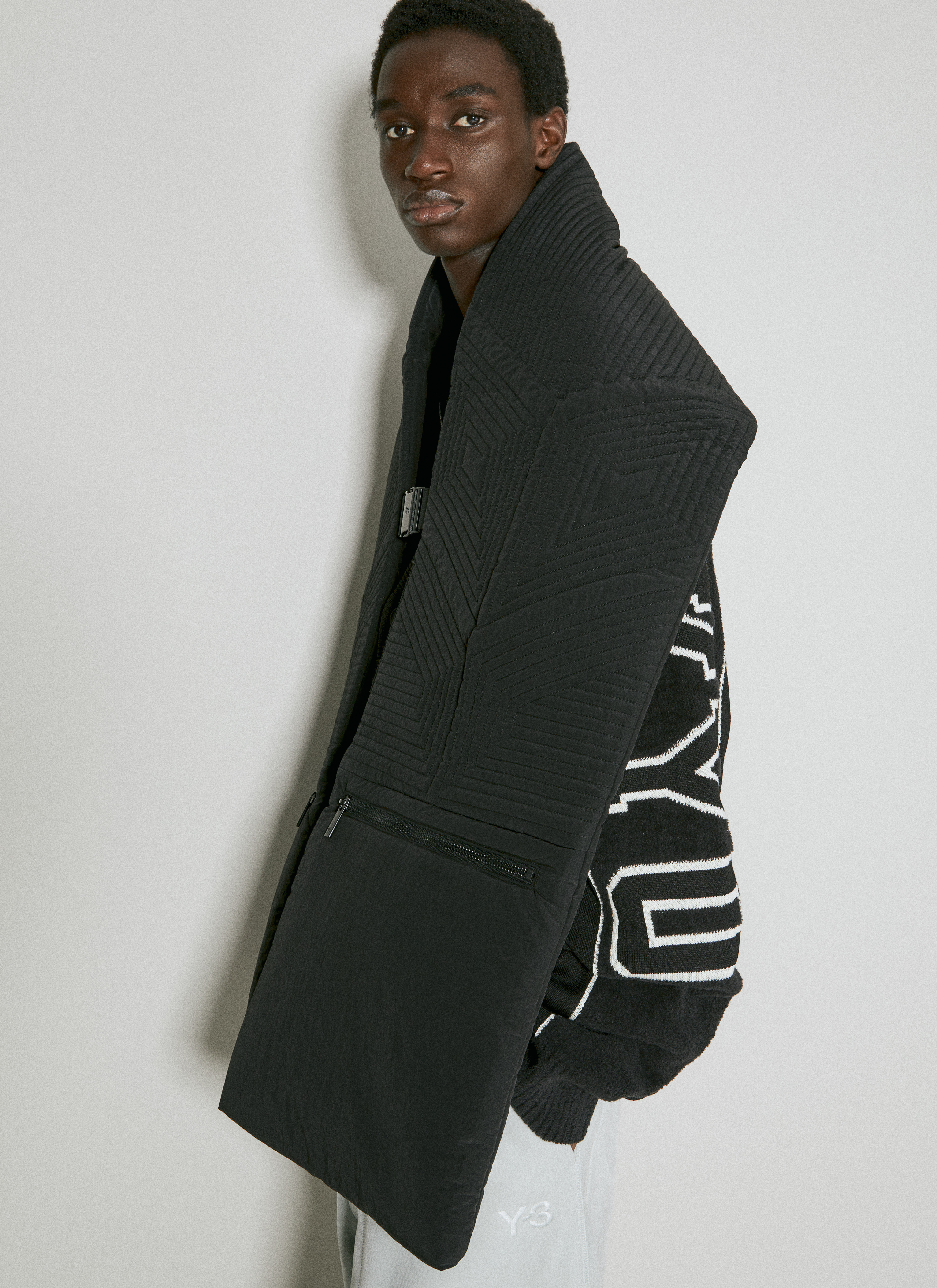 Y-3 Women's' Large Padded Scarf in Black | LN-CC®