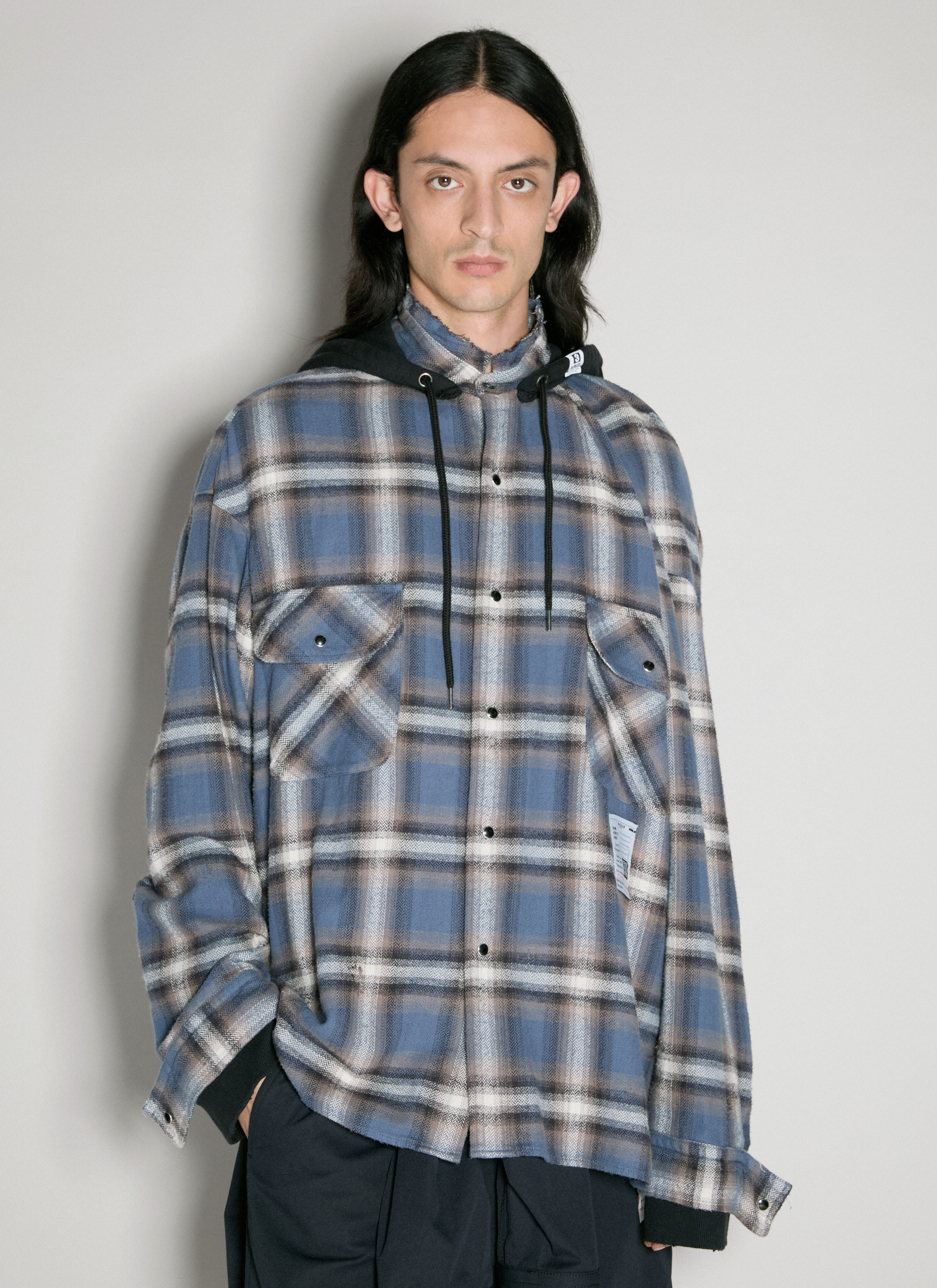 【YOURNUS】Magia Check Hood Shirt koszula IRON MAIDEN CHECKSHIRT HOODED EDDI black/green, z