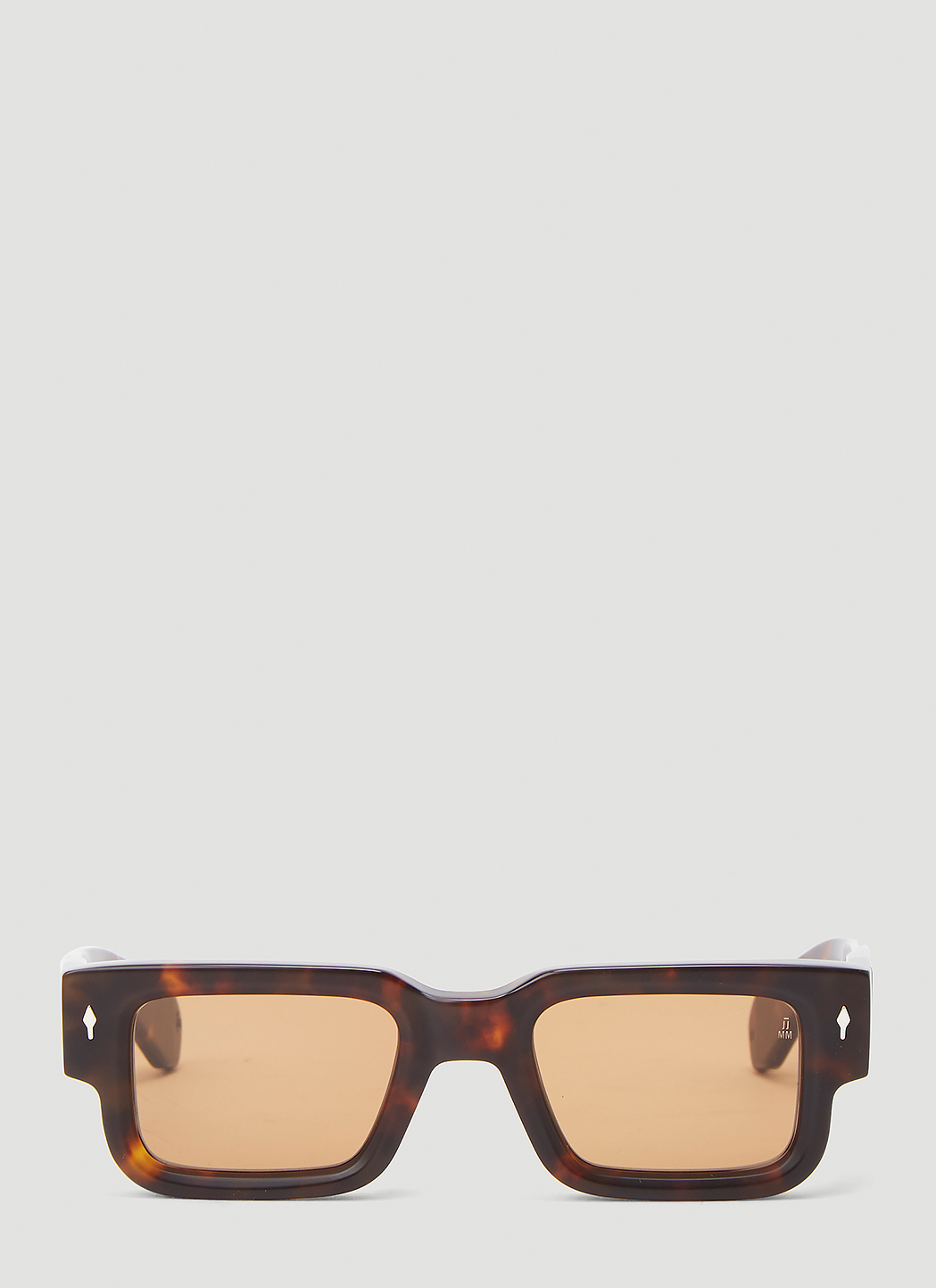 Jacques Marie Mage Unisex Ascari Rectangle Sunglasses in Brown LNCC