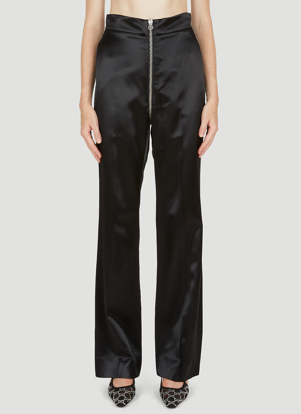 GUCCI グッチ パンツ（その他） 黒 40(M位) 4103624O0022 Gucci Zip Up Straight Leg Pants in Black | LN-CC