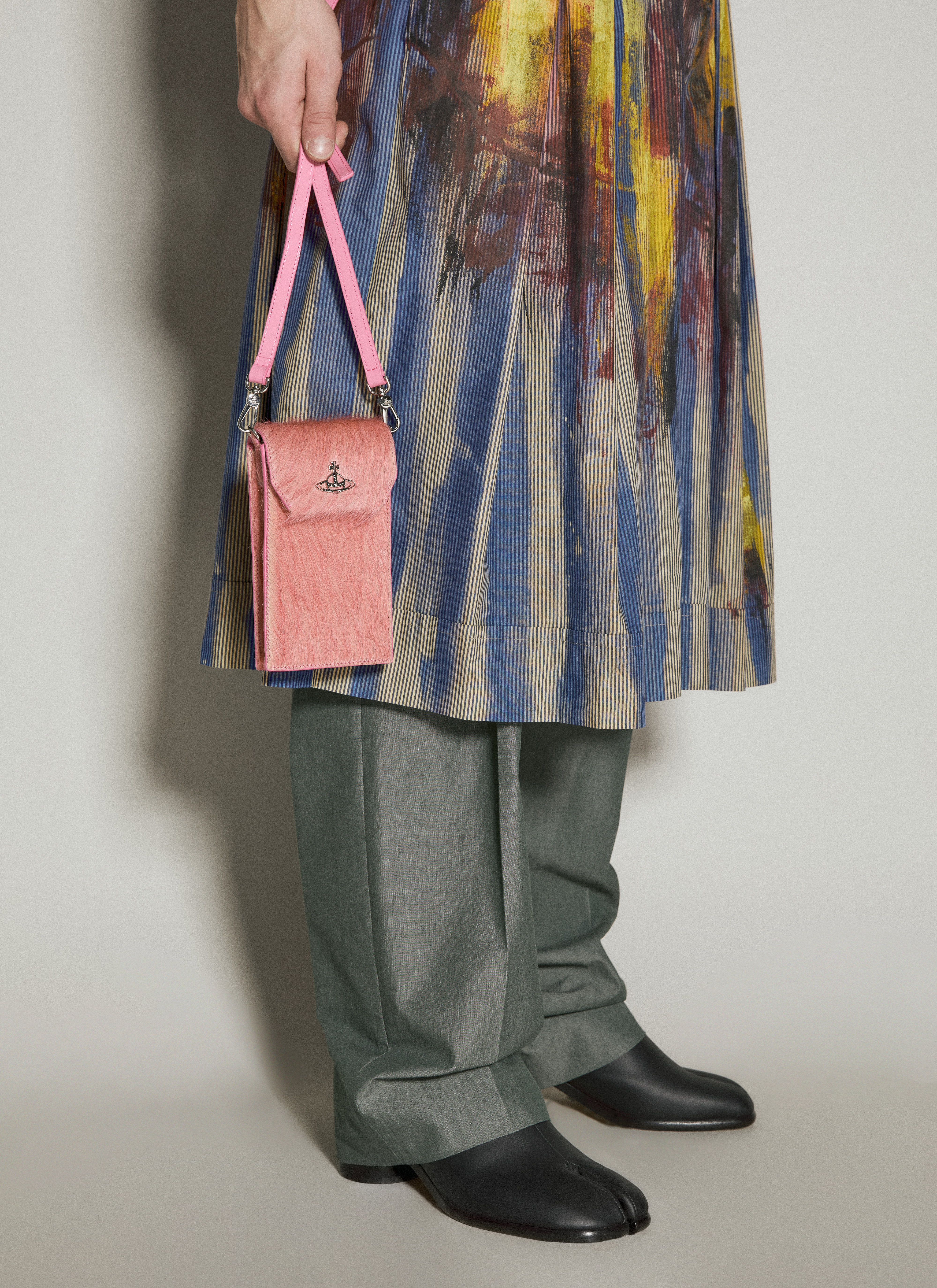 Vivienne Westwood Men's' Calf Hair Phone Holder in Pink | LN-CC®