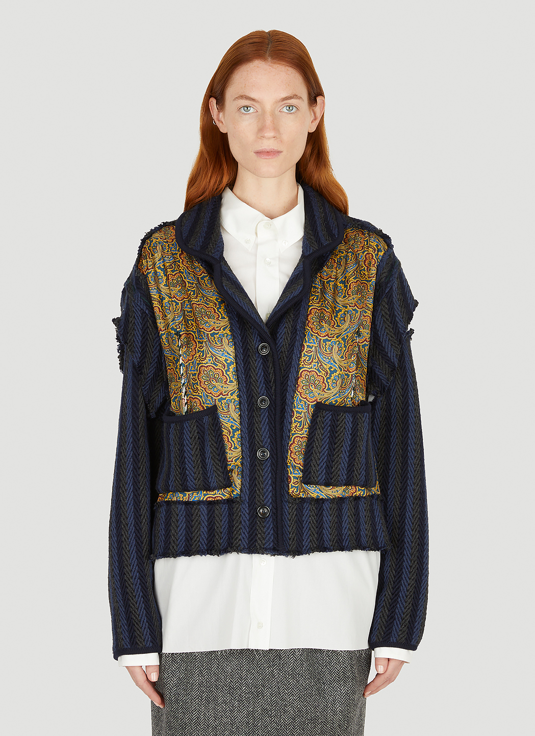 Layered Shirt Cardigan