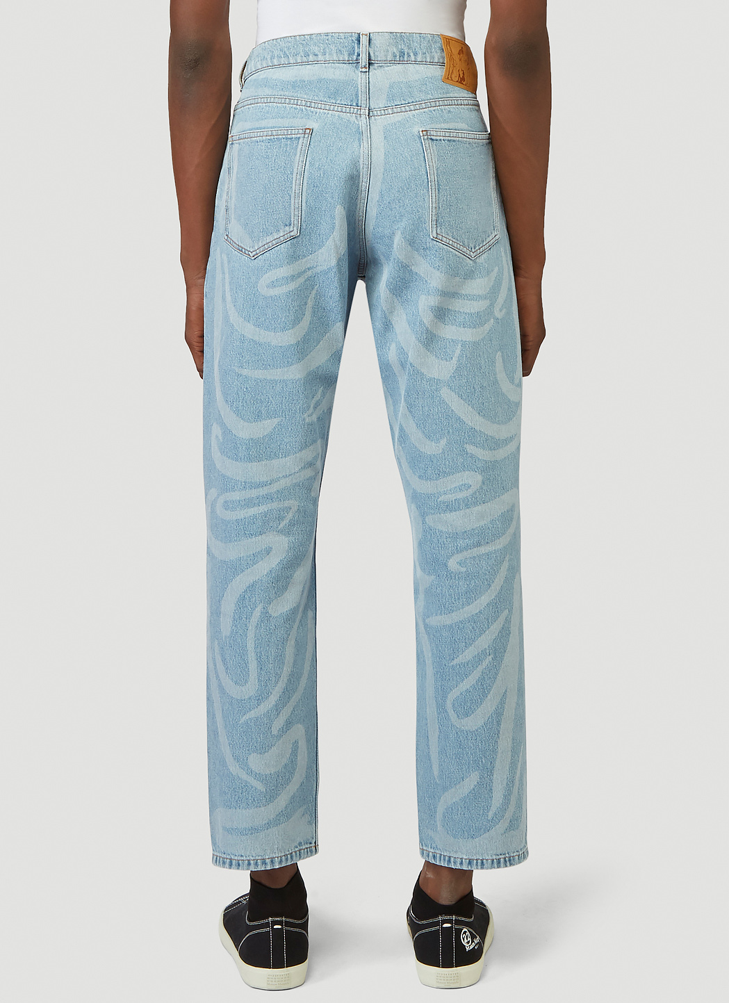 Martine Rose Unisex Paint Print Straight-Leg Jeans in Blue | LN-CC