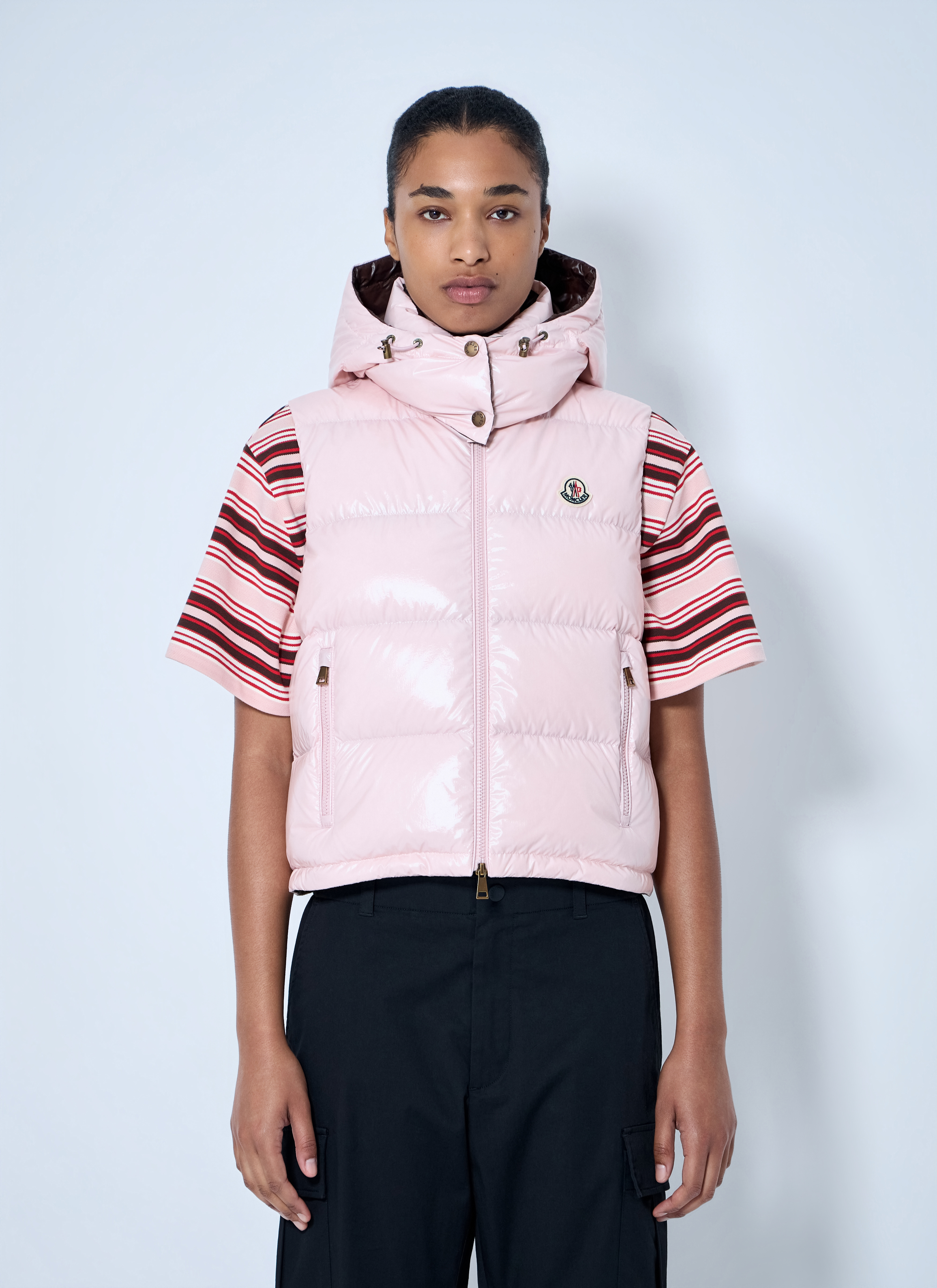 Moncler Women's Pink Niverolle Vest - Woman Jackets 0