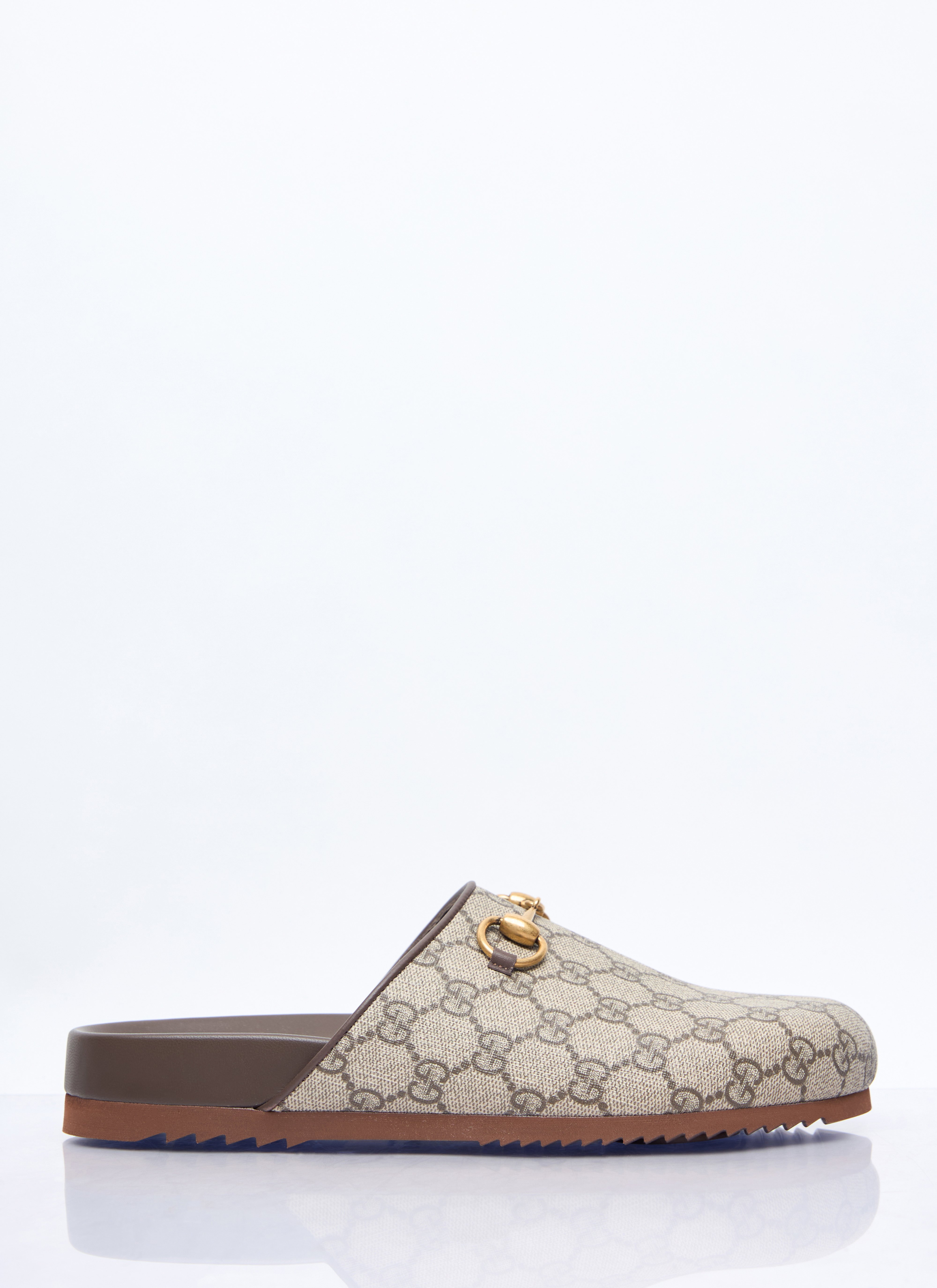 GUCCI ベージュ キャンバス スリッポン ミュール GUCCI グッチ サンダル プリンスタウン ホースビット バブーシュ