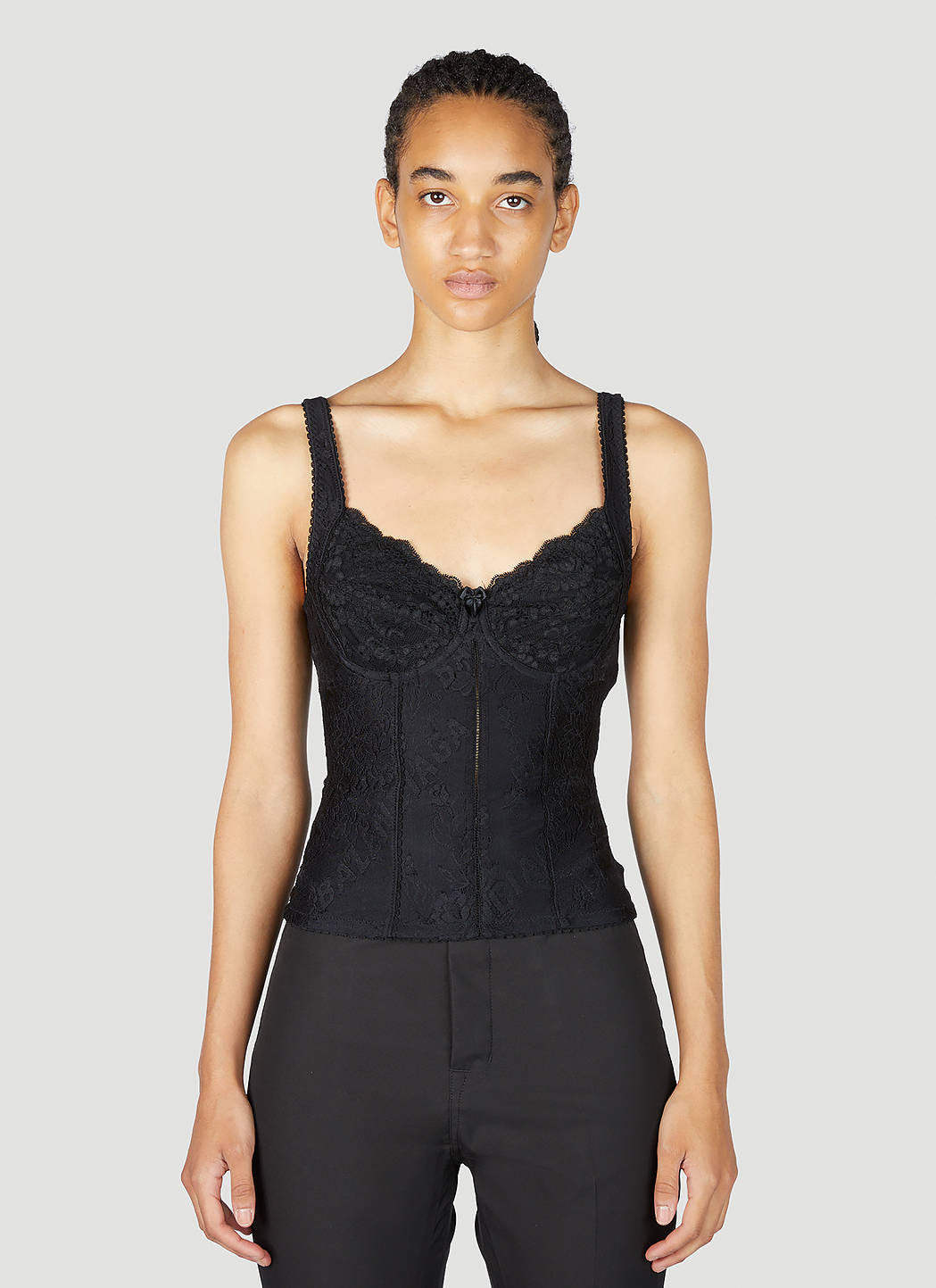 Balenciaga Distressed Lingerie Top - Black | Garmentory