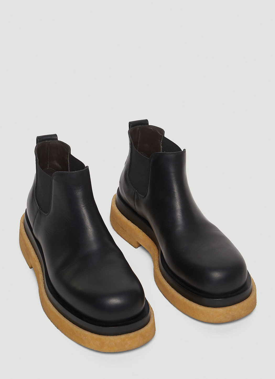 Bottega Men's Lug Ankle Boots in Black LNCC