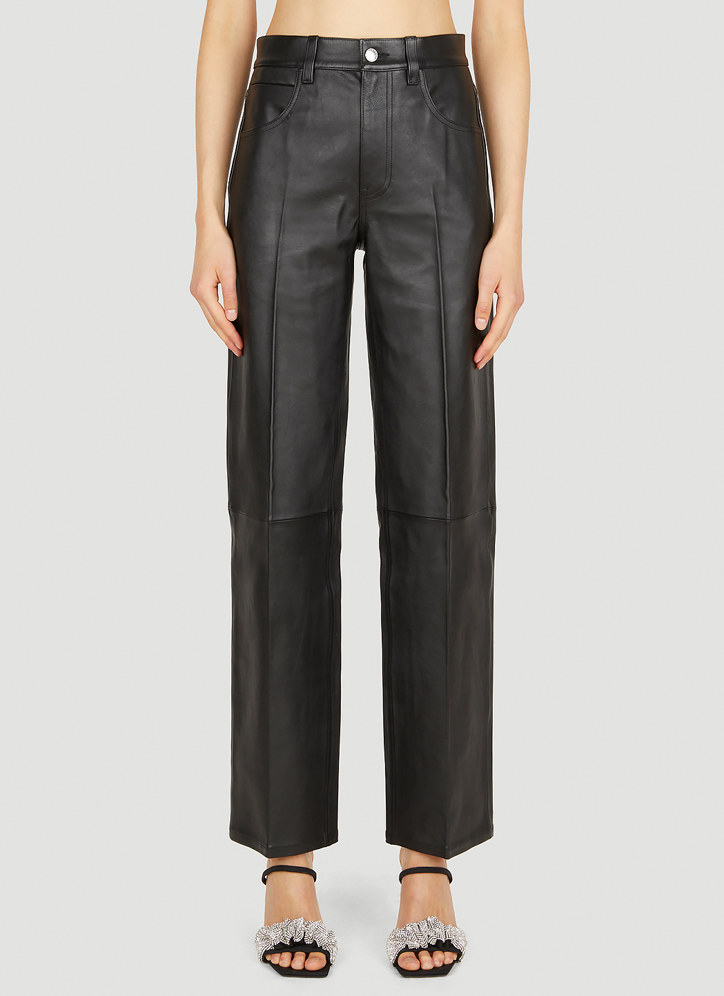 Panelled Leather Pants