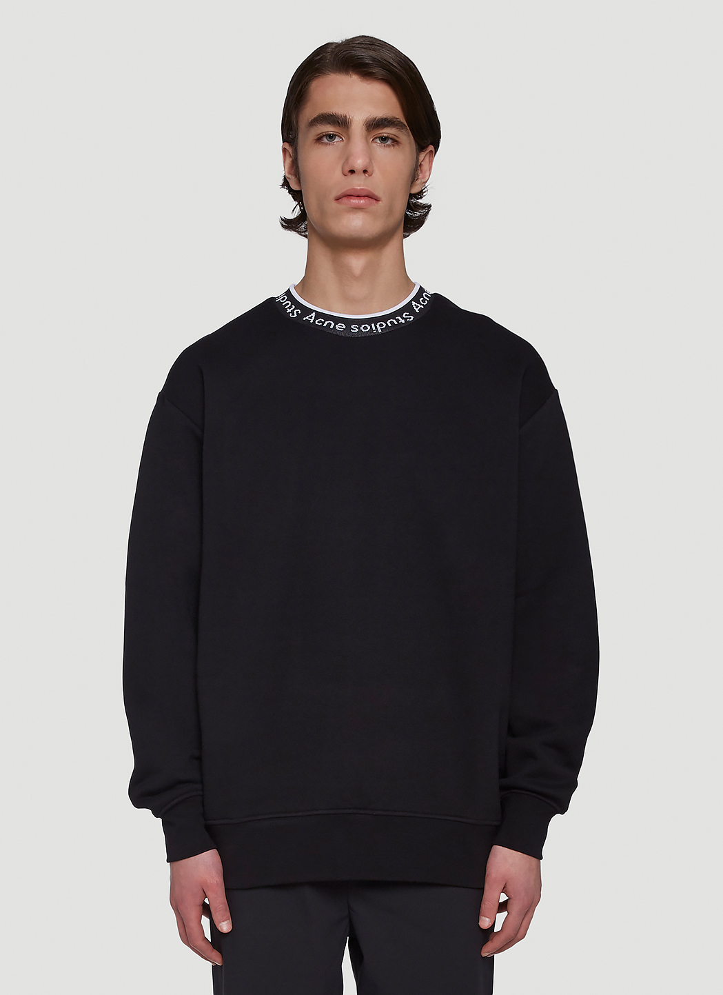 Acne Studios Logo Crewneck Sweatshirt in Black | LN-CC