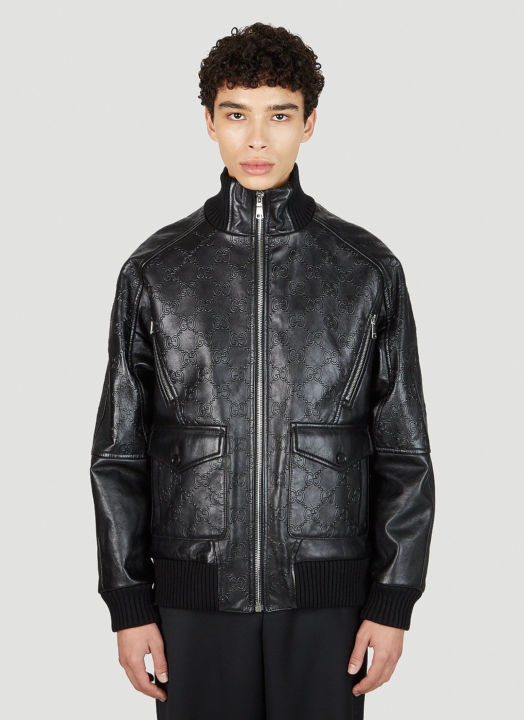 GG Embossed Bomber Jacket