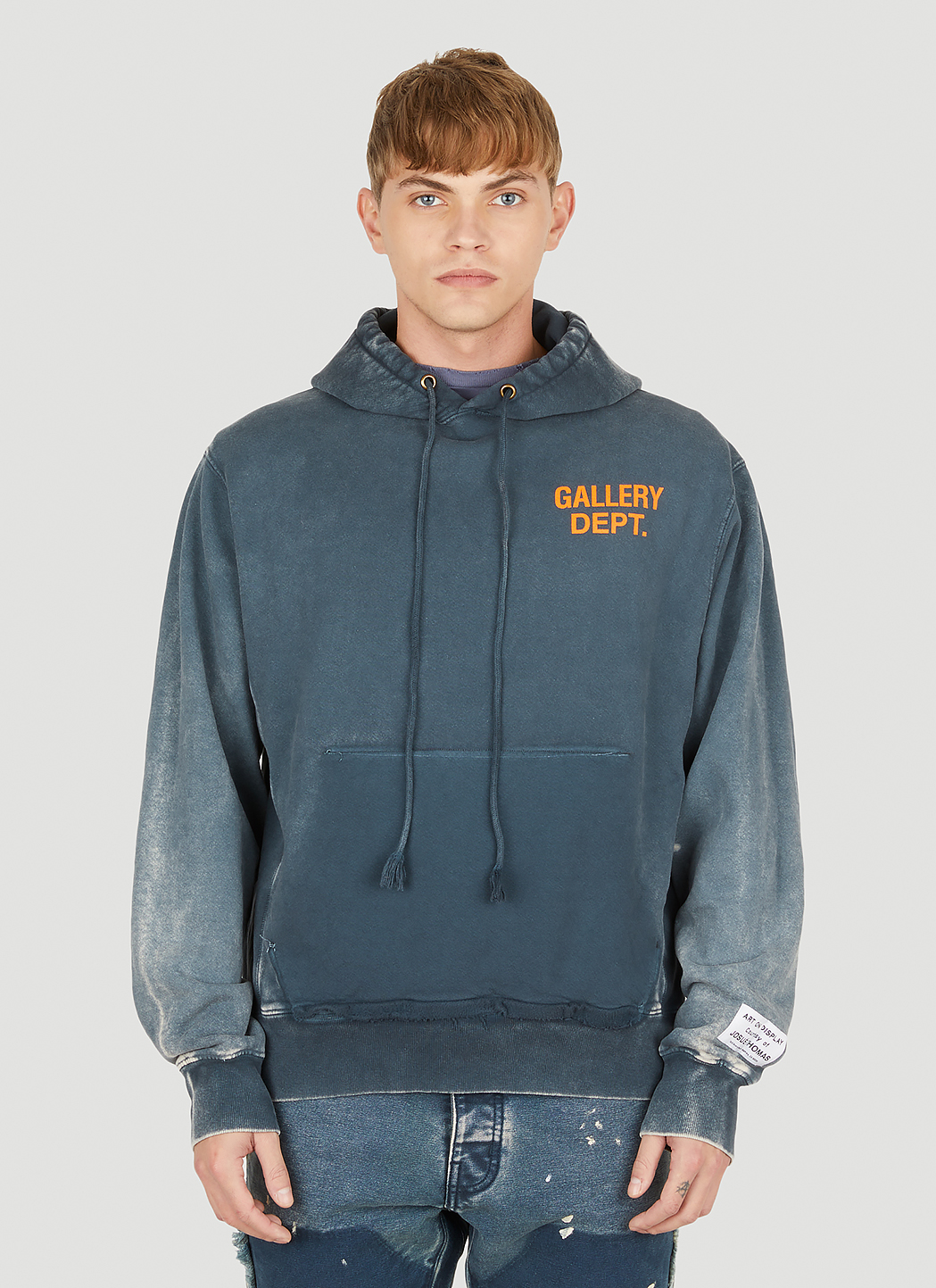 Gallery Dept. French Logo Reversible Hooded Sweatshirt in Blue