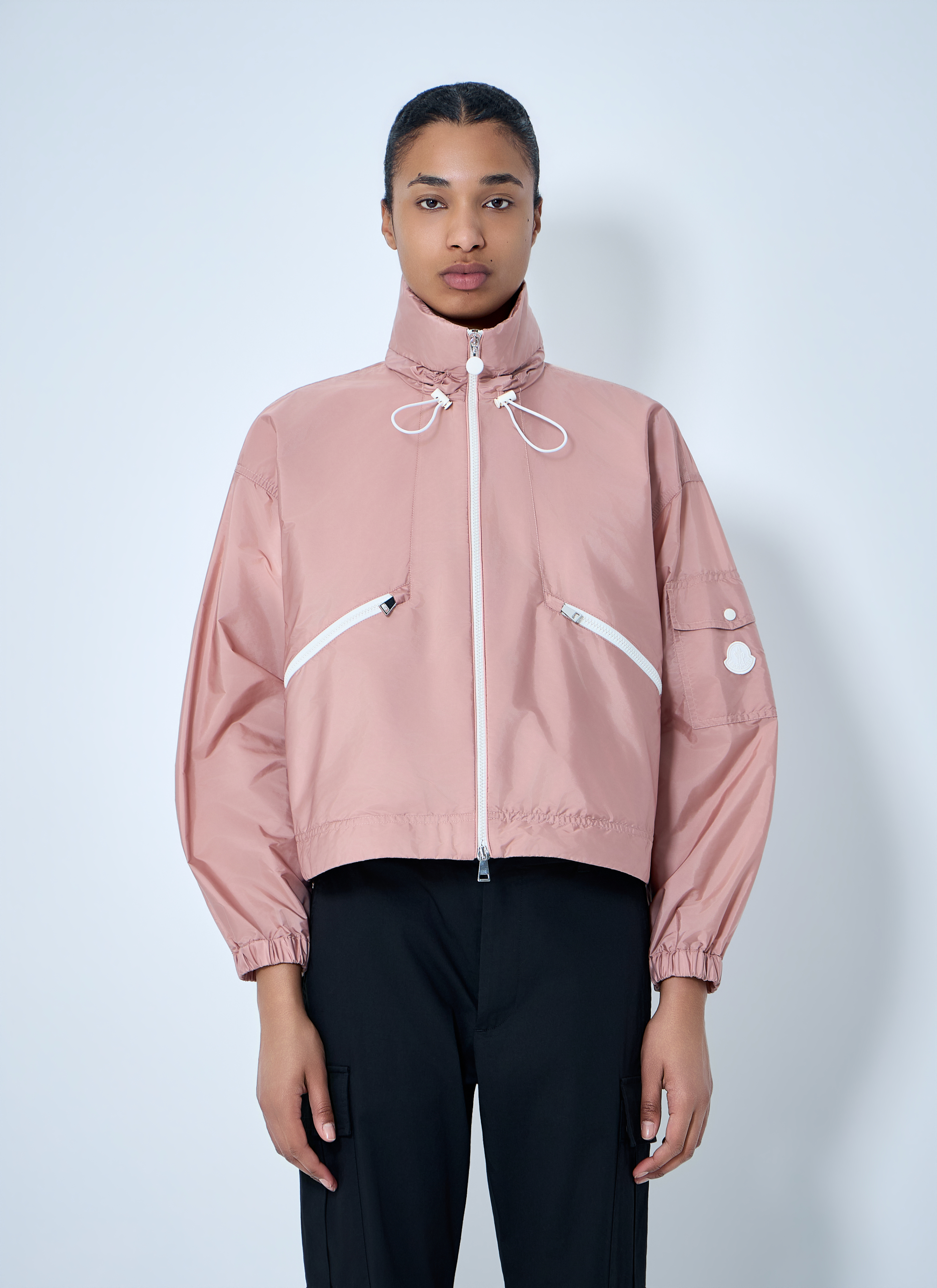 Moncler Women's Pink Marmacy Hooded Rain Jacket - Woman Jackets 3
