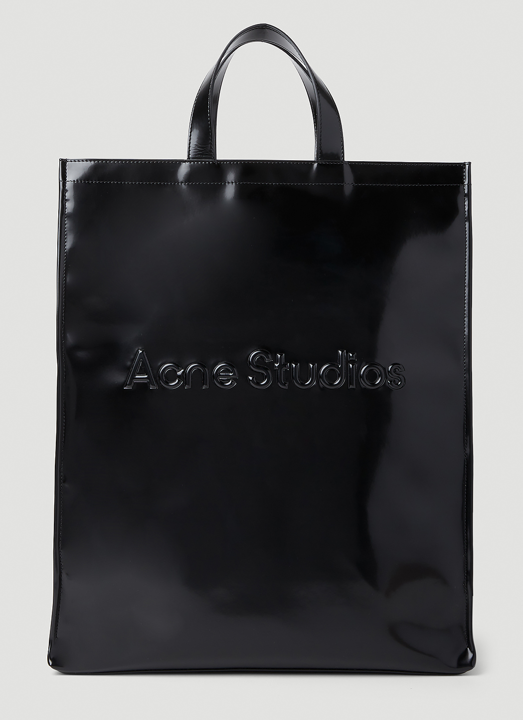 Embossed Logo Shopper Tote Bag