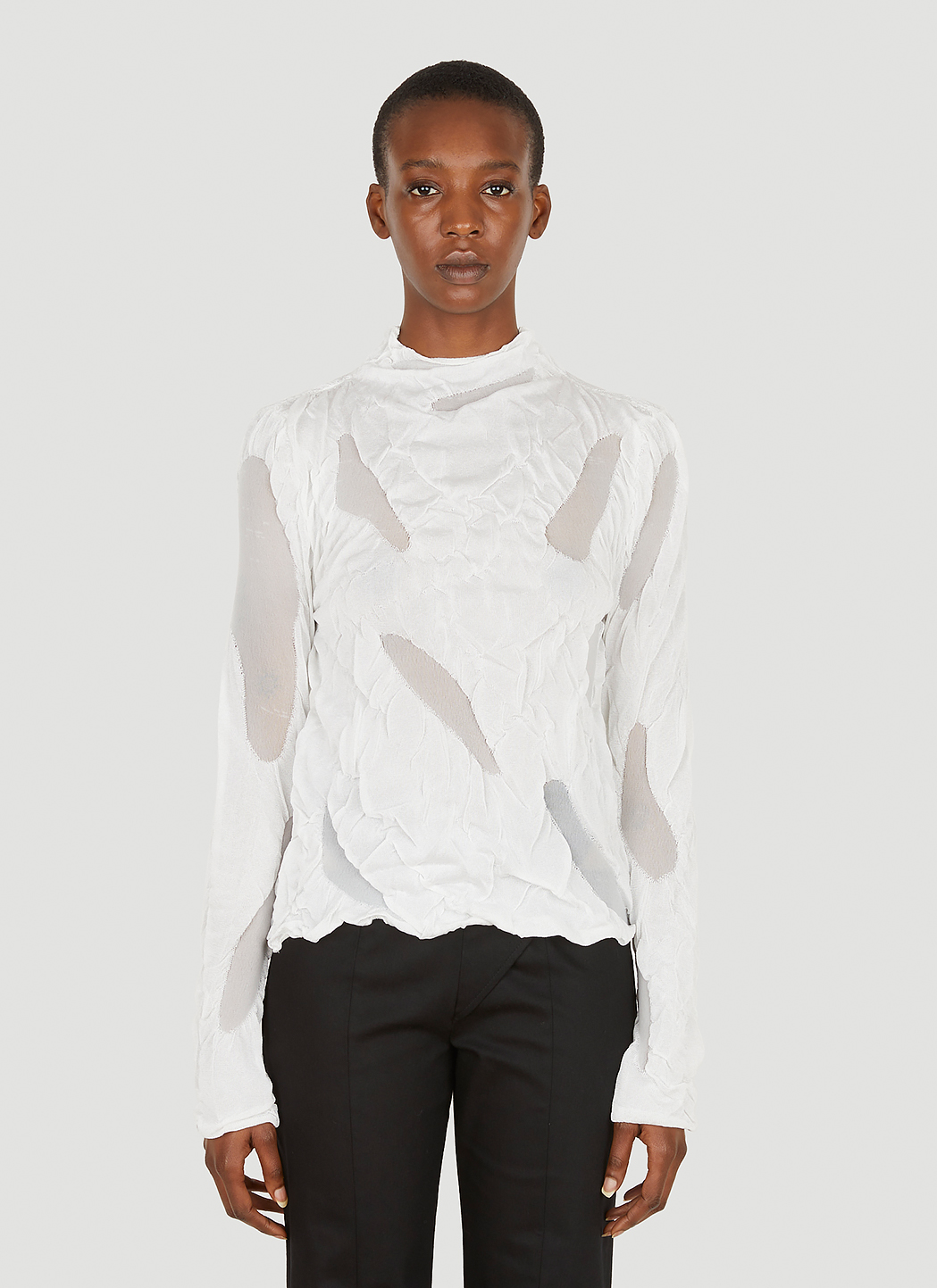 DI PETSA Wet Look Panel Top