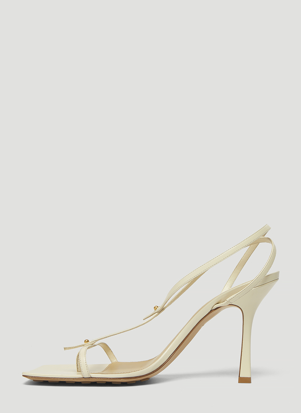 bottega veneta white heeled sandals