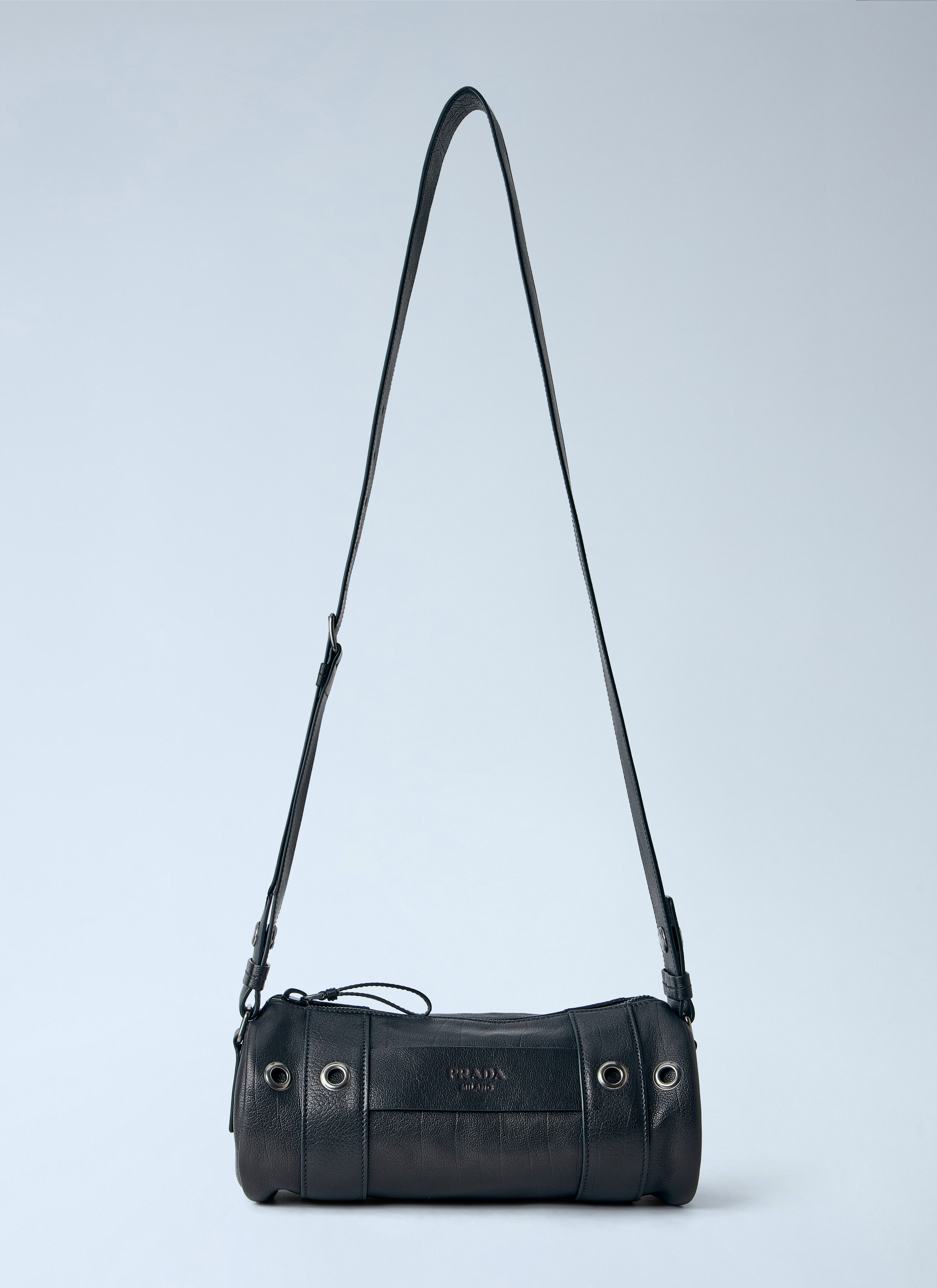Prada Prada Eyelet Detail Leather Cylinder Bag