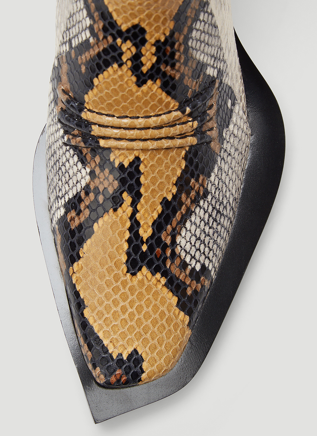 1017 ALYX 9SM Women's Leone Snake-Print Boots in Brown | LN-CC