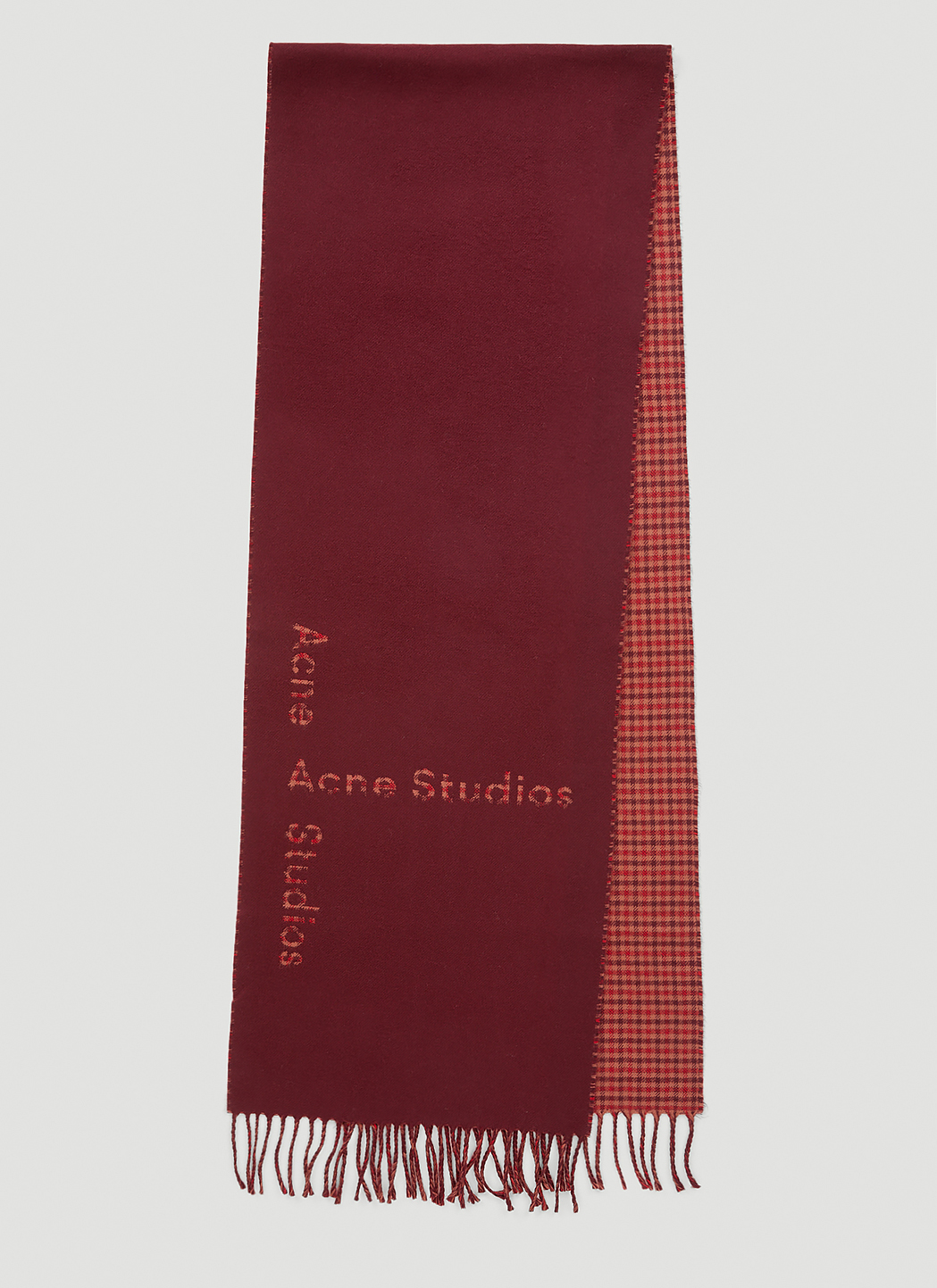 Checked Logo Scarf