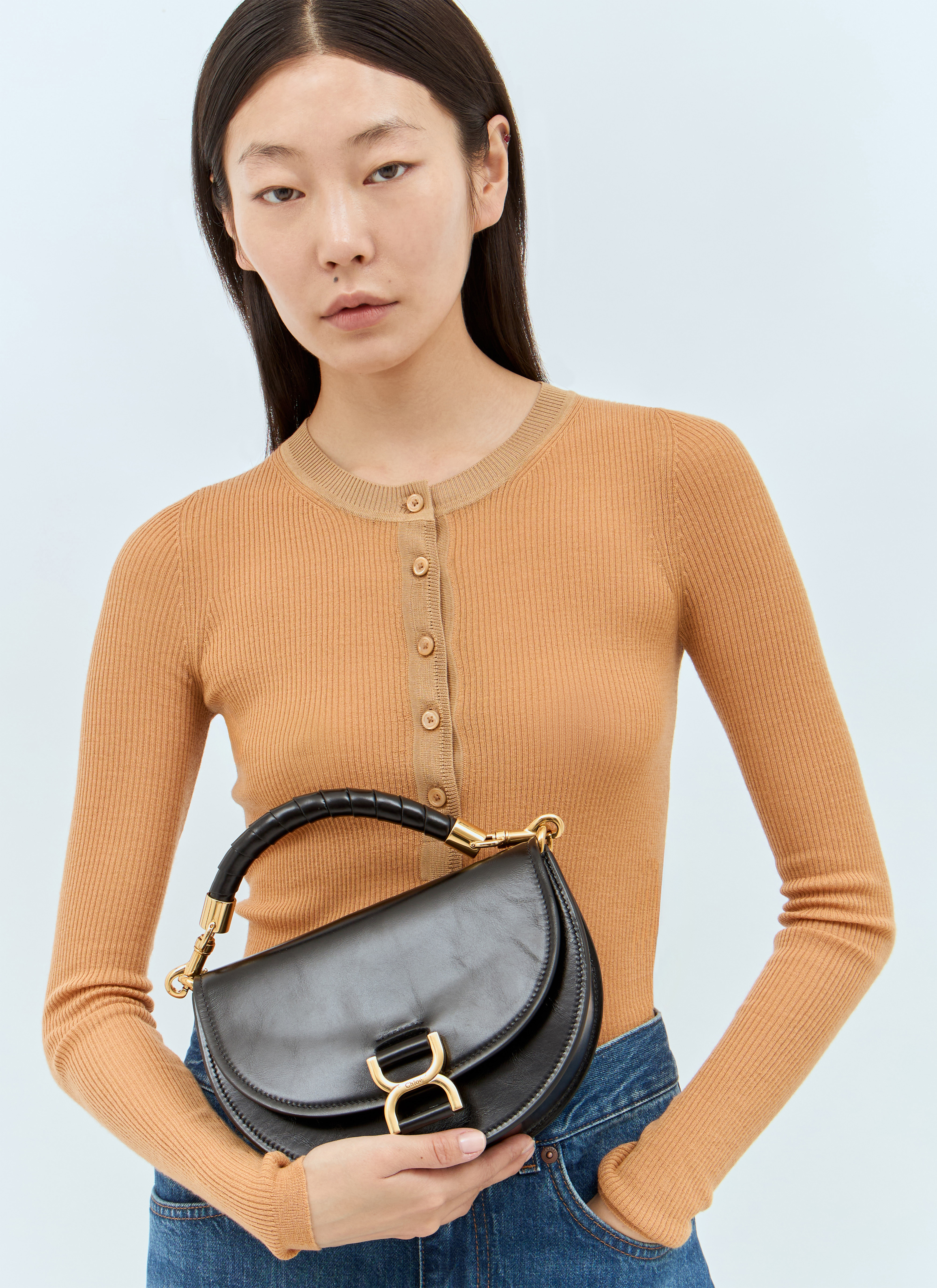 Chloé Women's' Marcie Chain Flap Bag in Black | LN-CC®